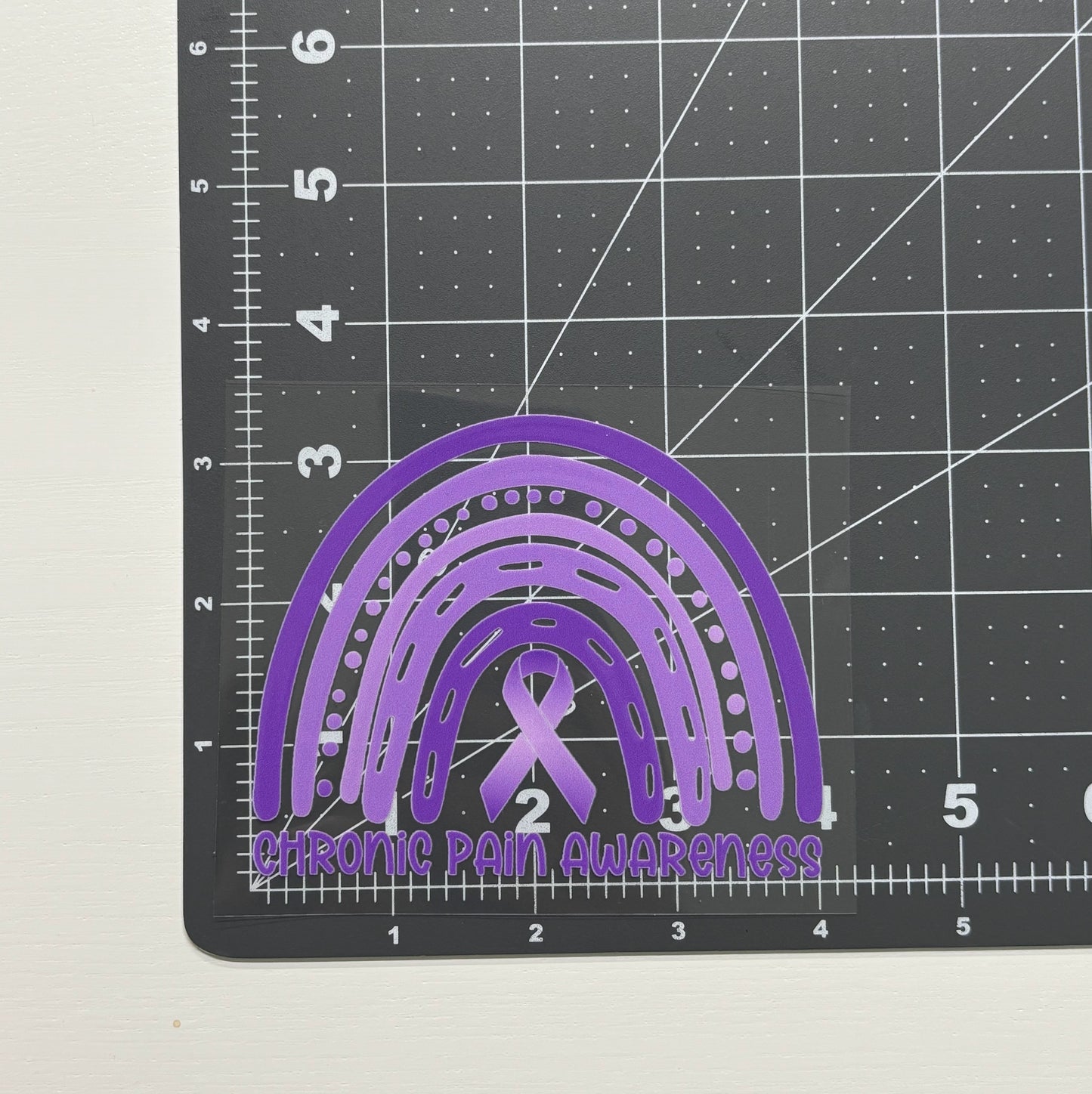 Chronic Pain Awareness Rainbow Car Decal