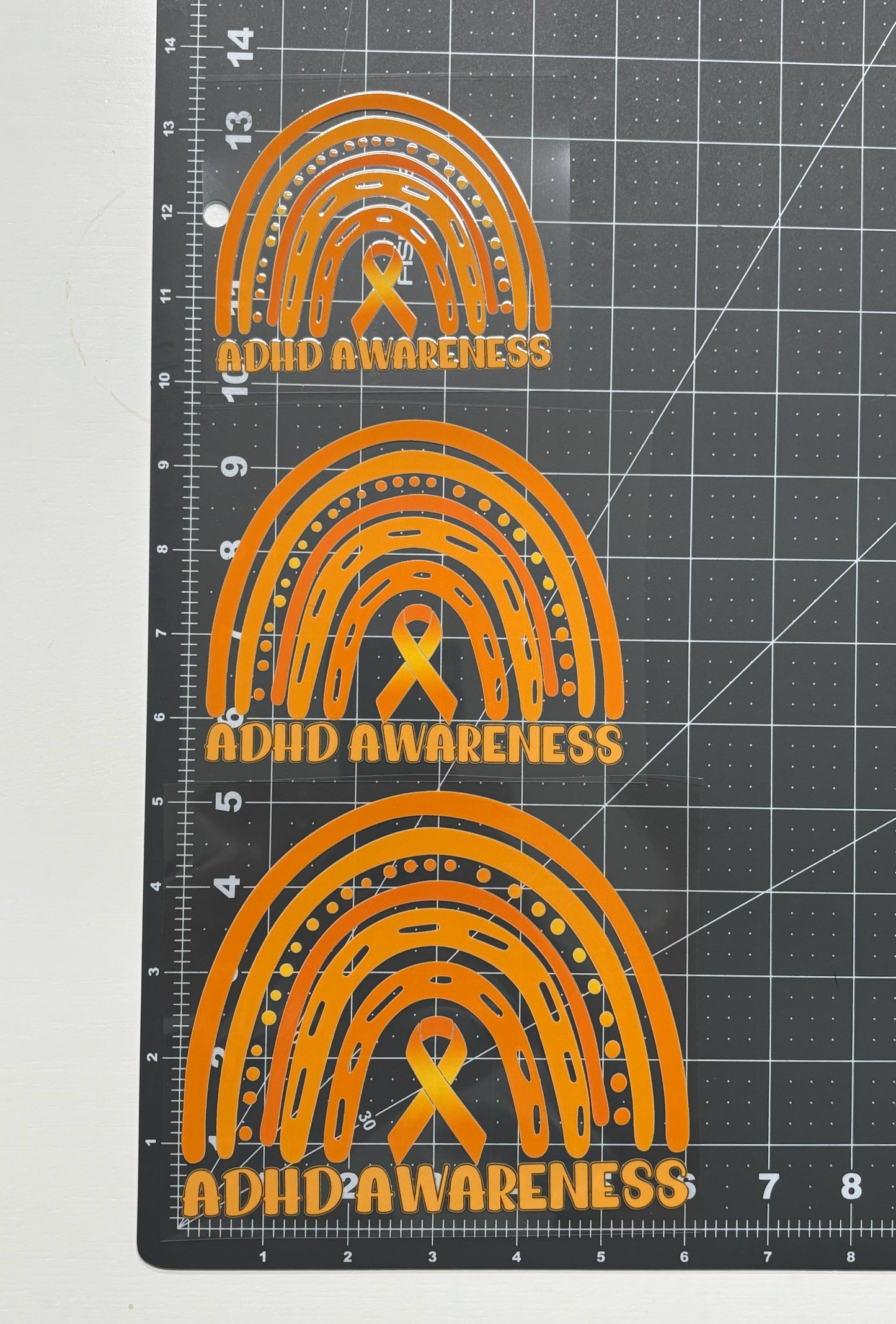 ADHD Awareness Rainbow Car Decal