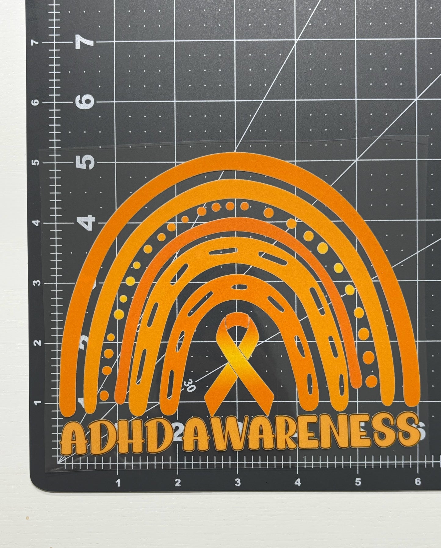 ADHD Awareness Rainbow Car Decal