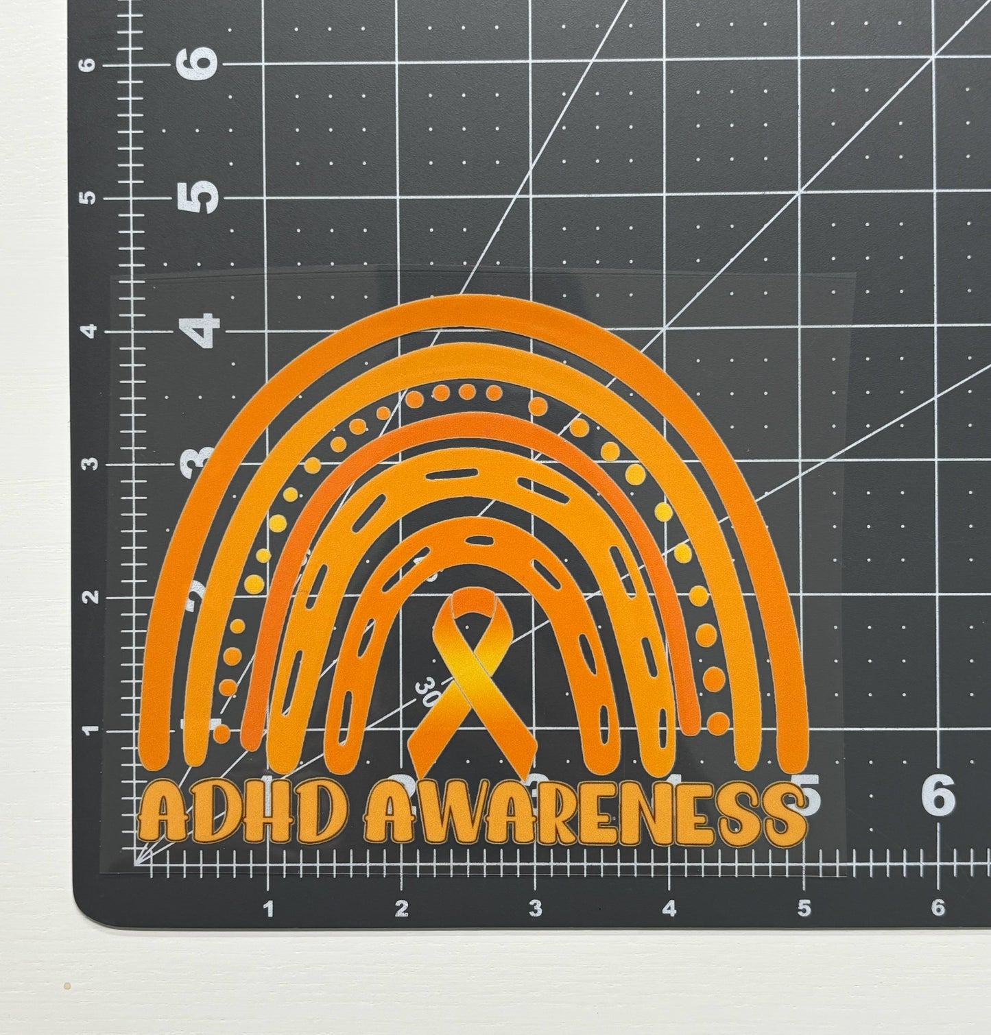 ADHD Awareness Rainbow Car Decal