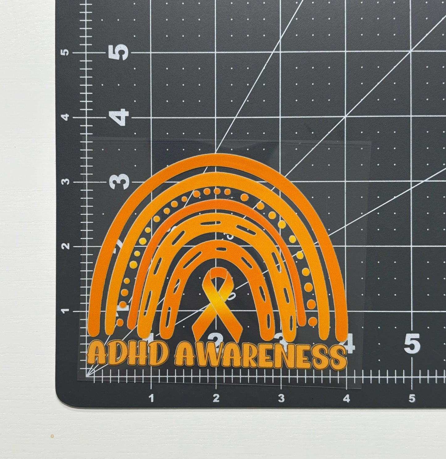 ADHD Awareness Rainbow Car Decal