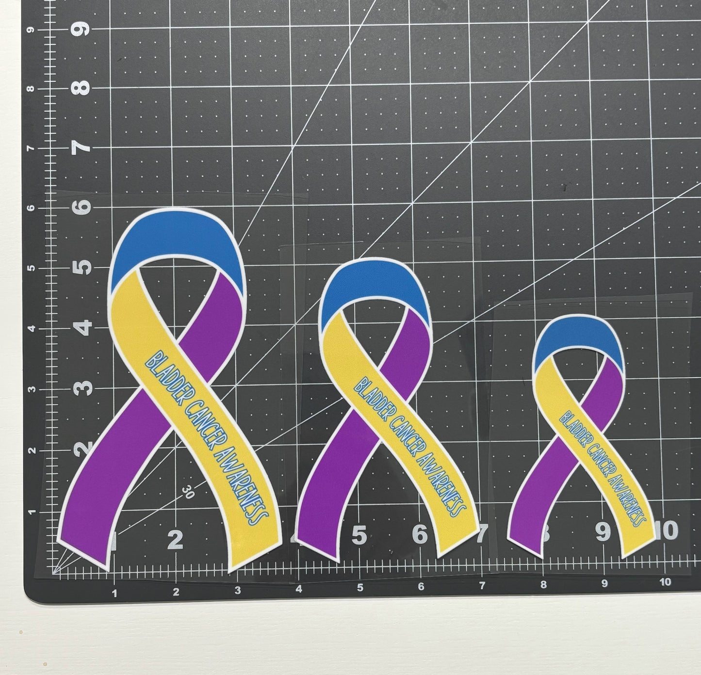 Bladder Cancer Awareness Ribbon Car Decal