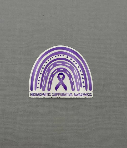 Hidradenitis Suppurativa Awareness Rainbow Sticker or Magnet