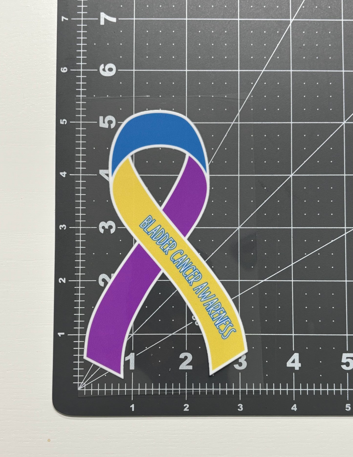 Bladder Cancer Awareness Ribbon Car Decal
