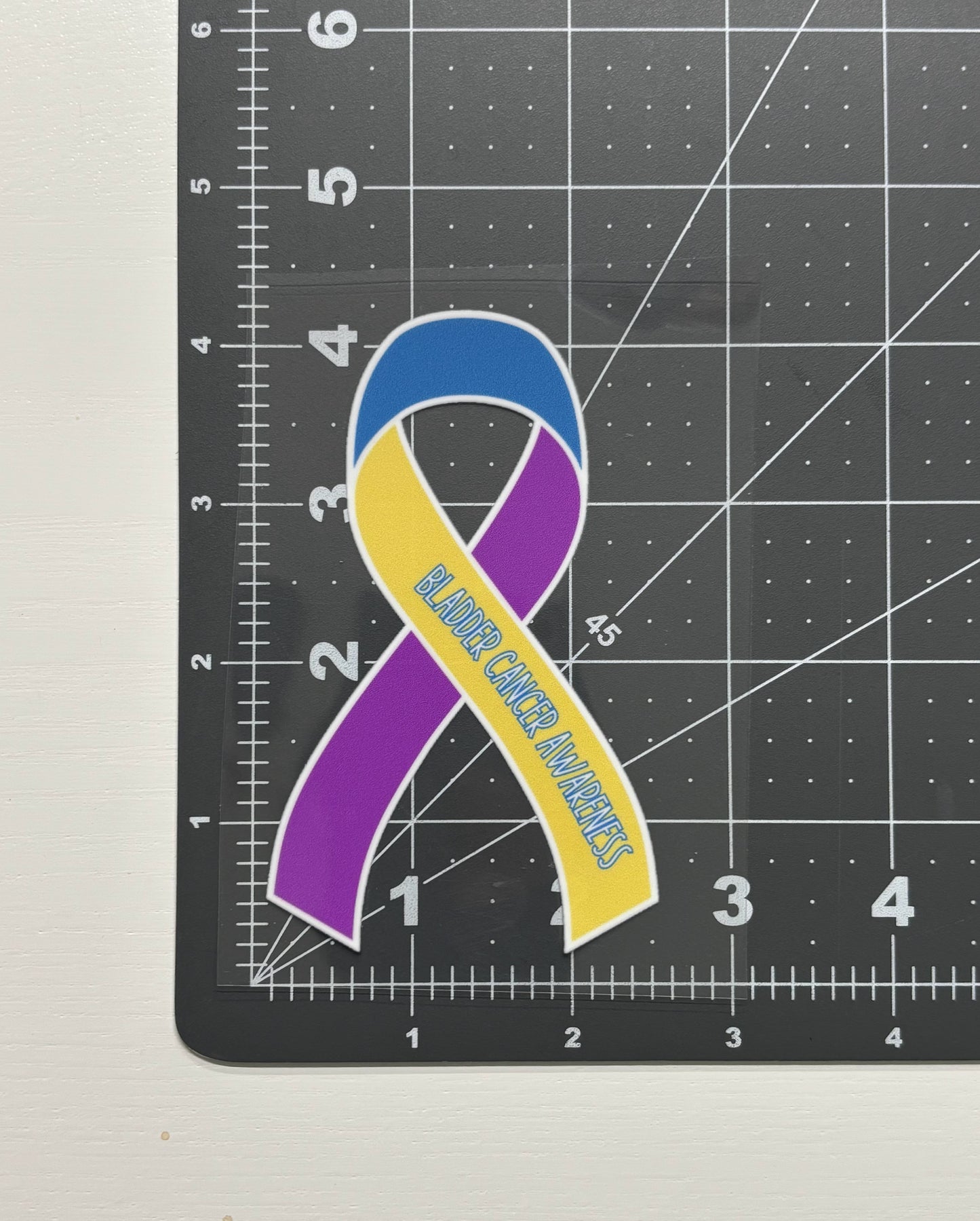 Bladder Cancer Awareness Ribbon Car Decal