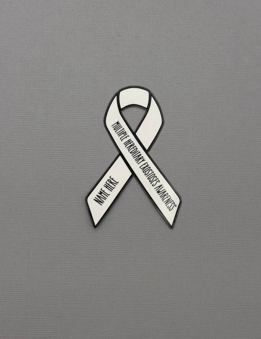 Multiple Hereditary Exostoses (MHE) Awareness Custom Ribbon Sticker or Magnet