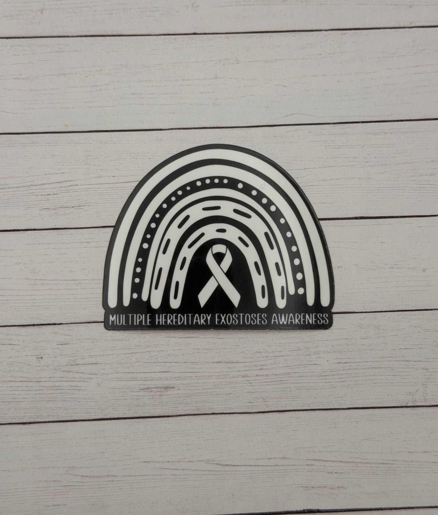 Multiple Hereditary Exostoses (MHE) Awareness Rainbow Sticker or Magnet