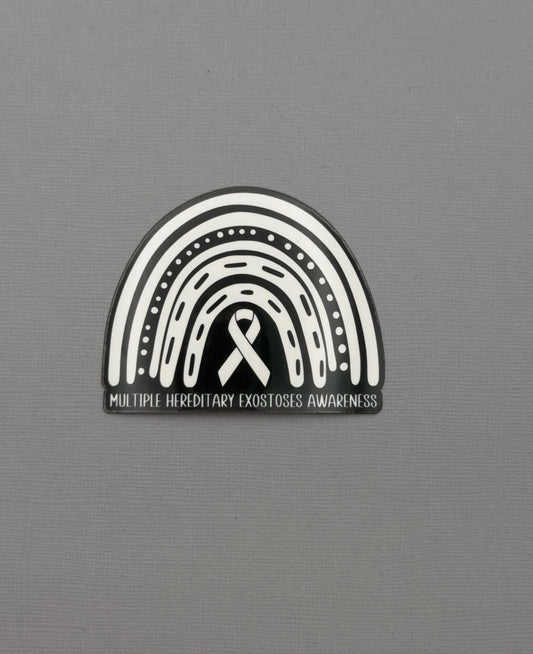 Multiple Hereditary Exostoses (MHE) Awareness Rainbow Sticker or Magnet