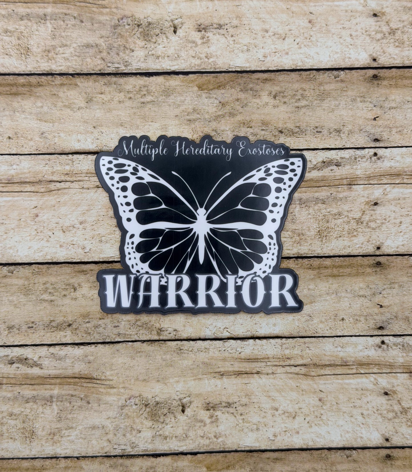 Multiple Hereditary Exostoses Warrior Butterfly (MHE) Sticker or Magnet