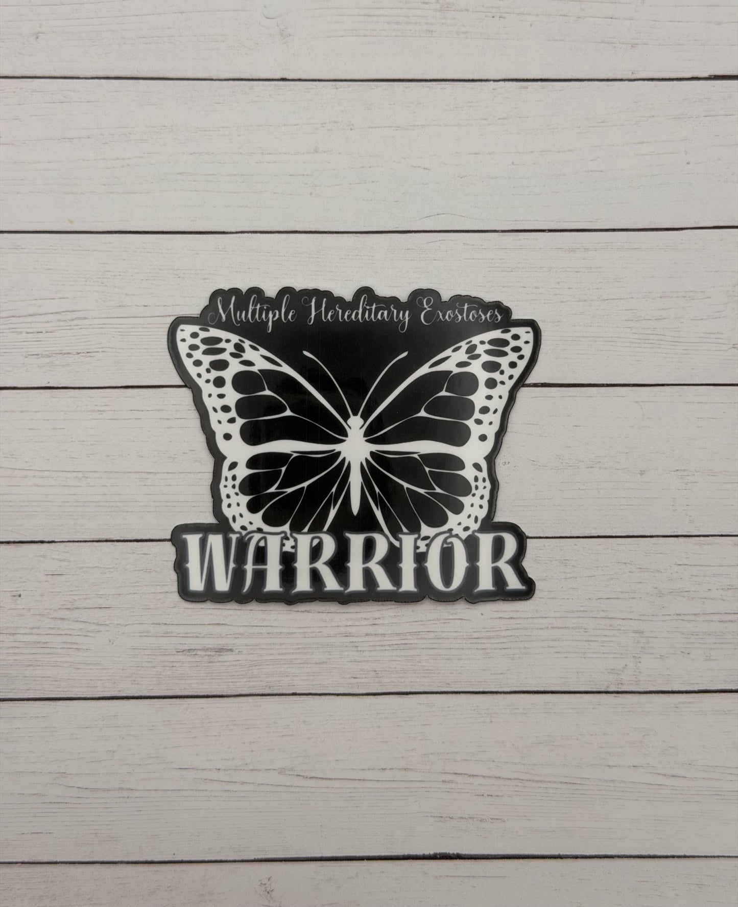 Multiple Hereditary Exostoses Warrior Butterfly (MHE) Sticker or Magnet