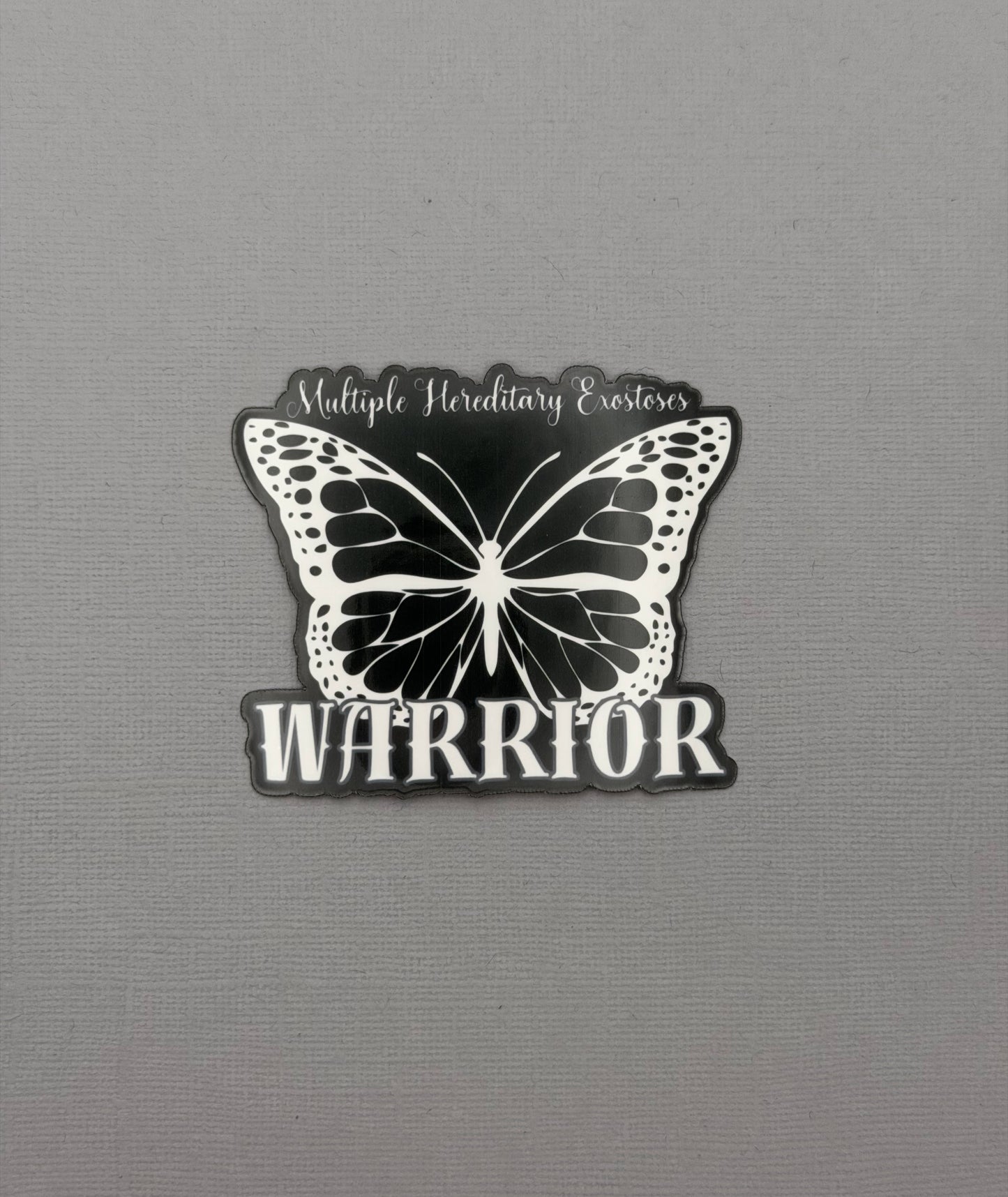 Multiple Hereditary Exostoses Warrior Butterfly (MHE) Sticker or Magnet