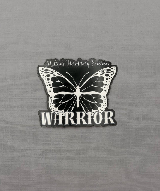 Multiple Hereditary Exostoses Warrior Butterfly (MHE) Sticker or Magnet