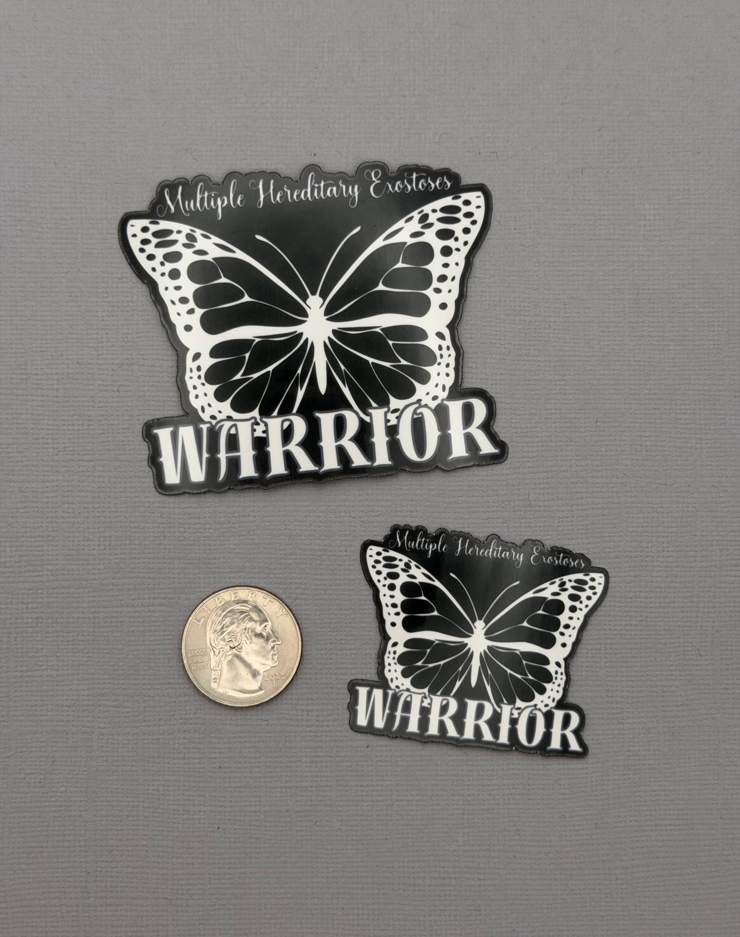 Multiple Hereditary Exostoses Warrior Butterfly (MHE) Sticker or Magnet