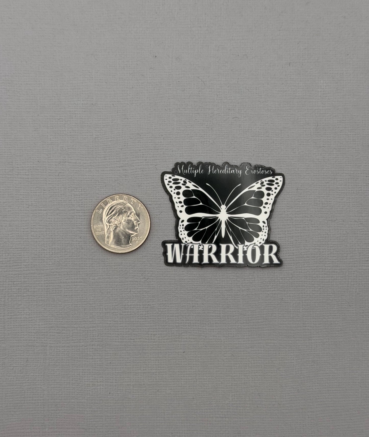 Multiple Hereditary Exostoses Warrior Butterfly (MHE) Sticker or Magnet