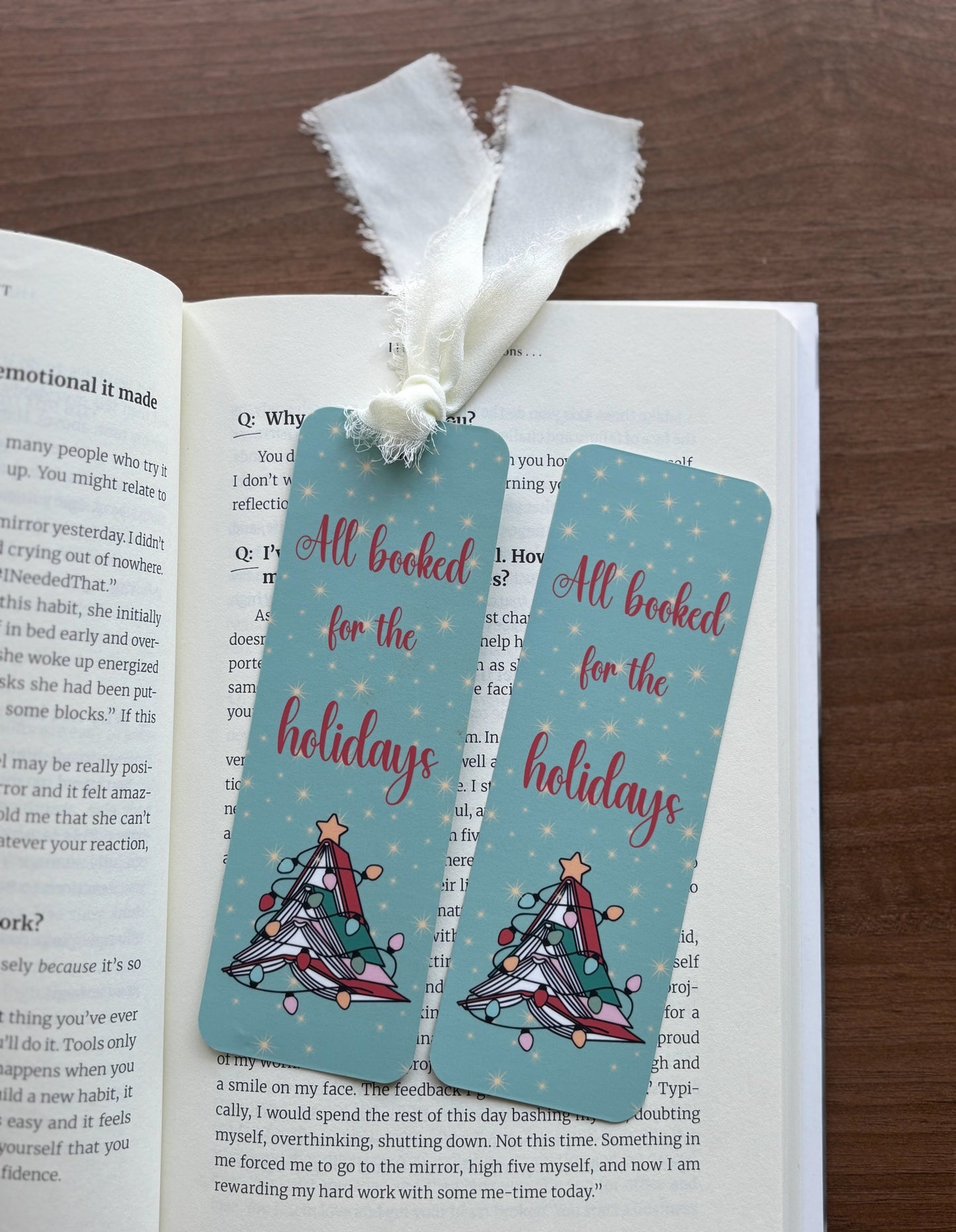 All Booked for the Holidays Bookmark