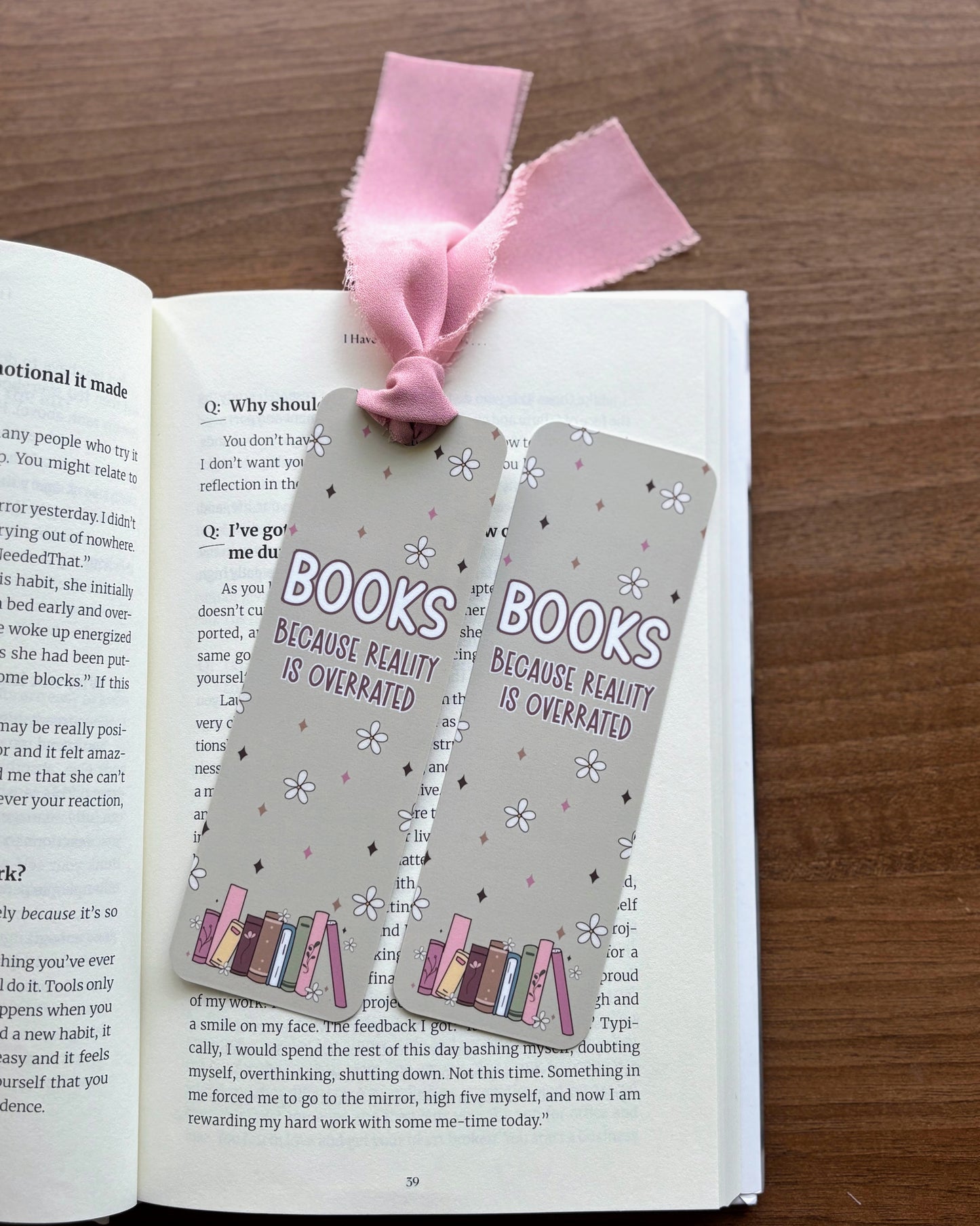Books Because Reality is Overrated Bookmark