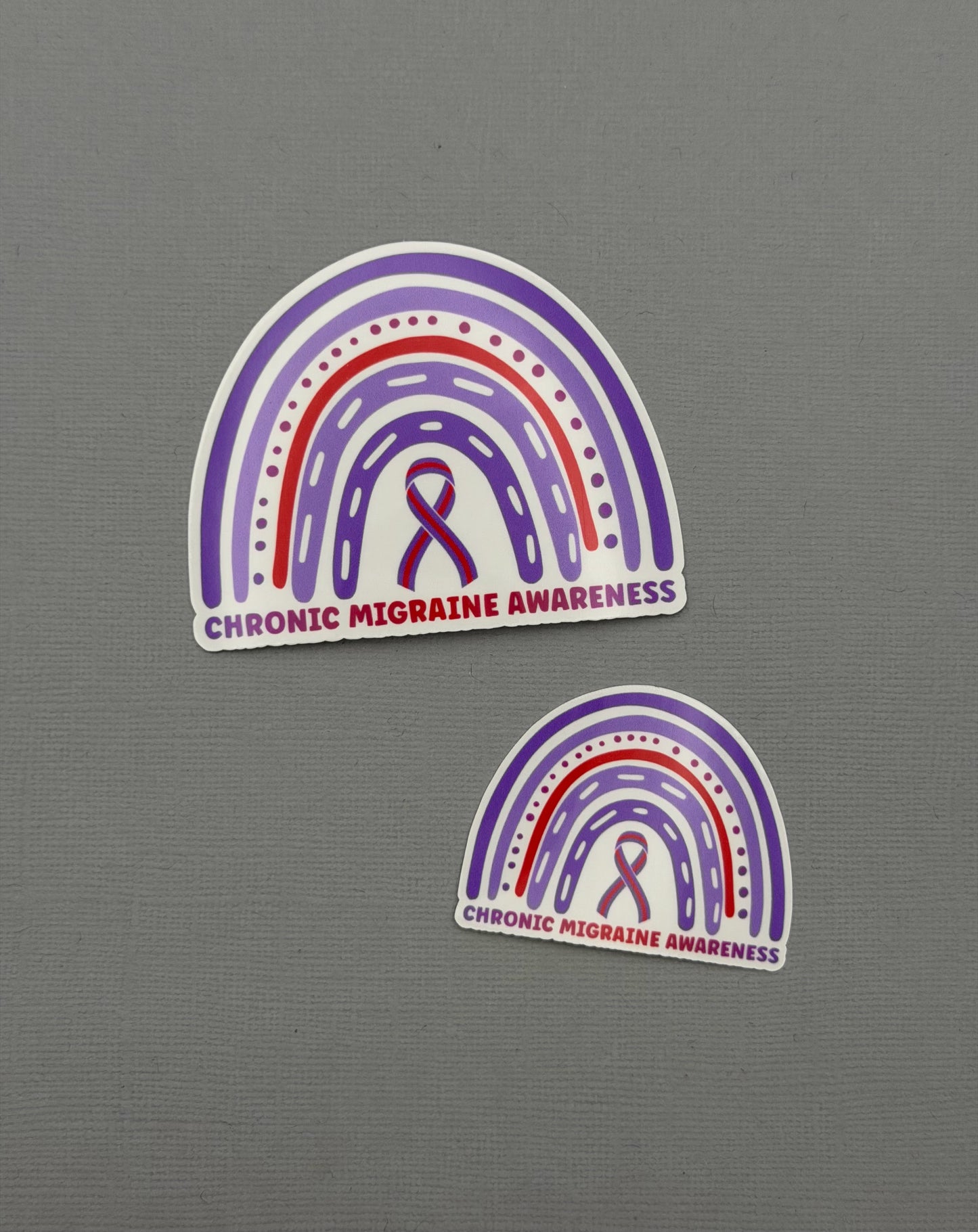 Chronic Migraine Awareness Rainbow Sticker or Magnet