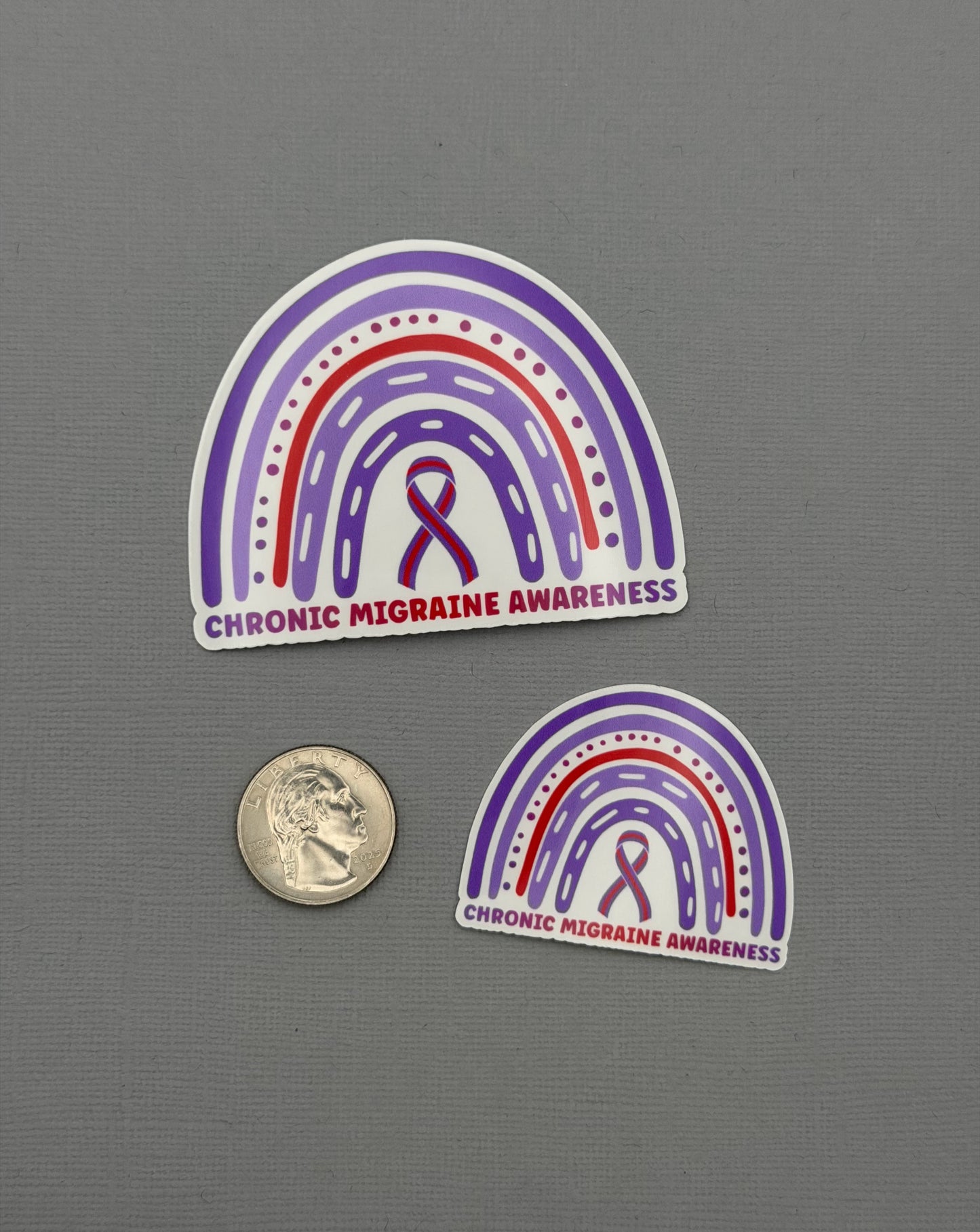 Chronic Migraine Awareness Rainbow Sticker or Magnet