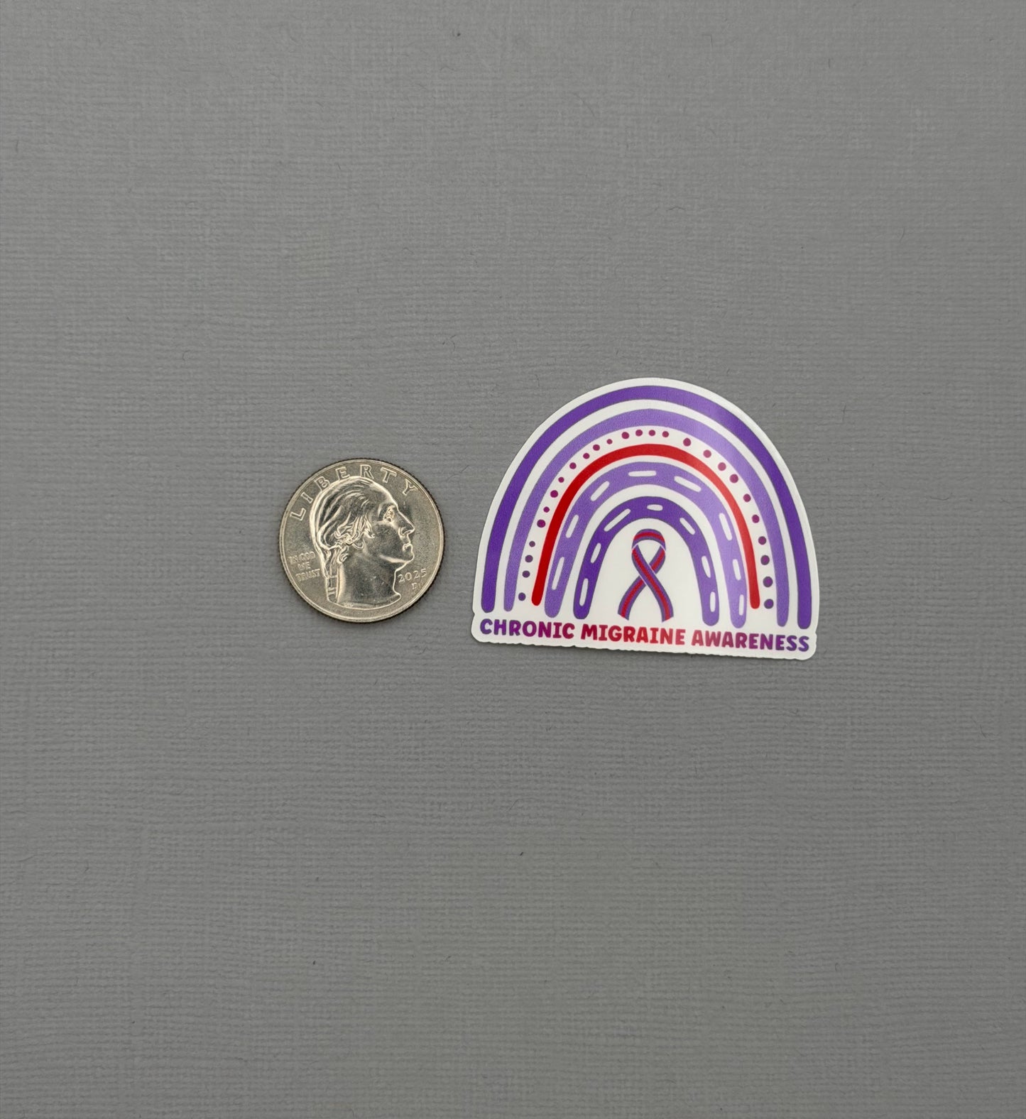 Chronic Migraine Awareness Rainbow Sticker or Magnet