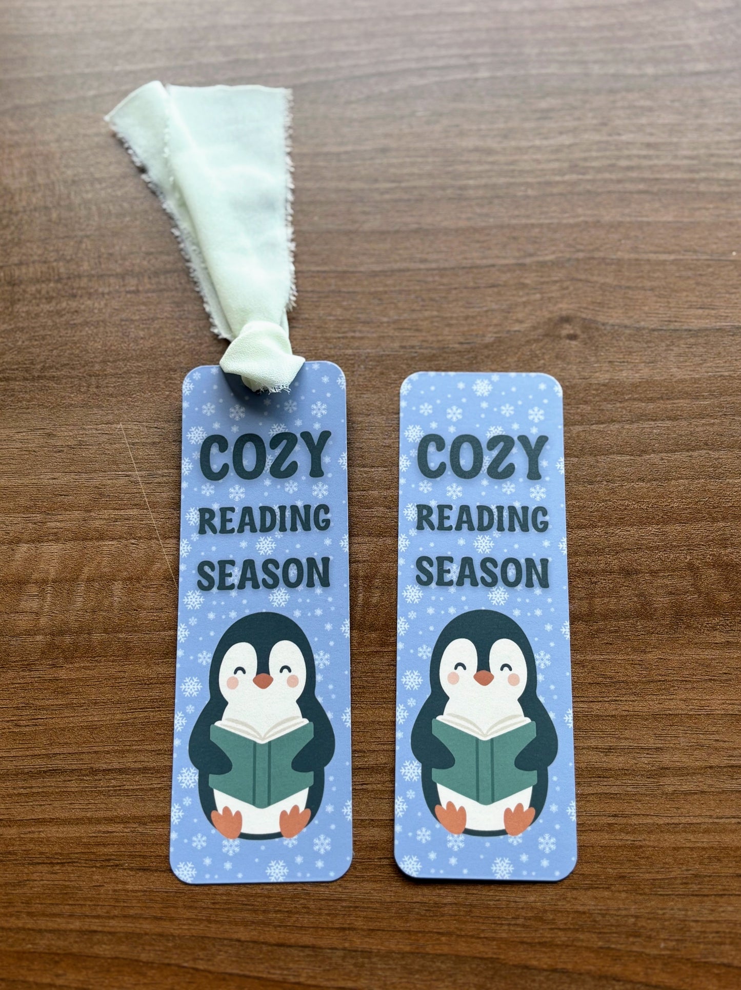 Cozy Reading Season Penguin Bookmark