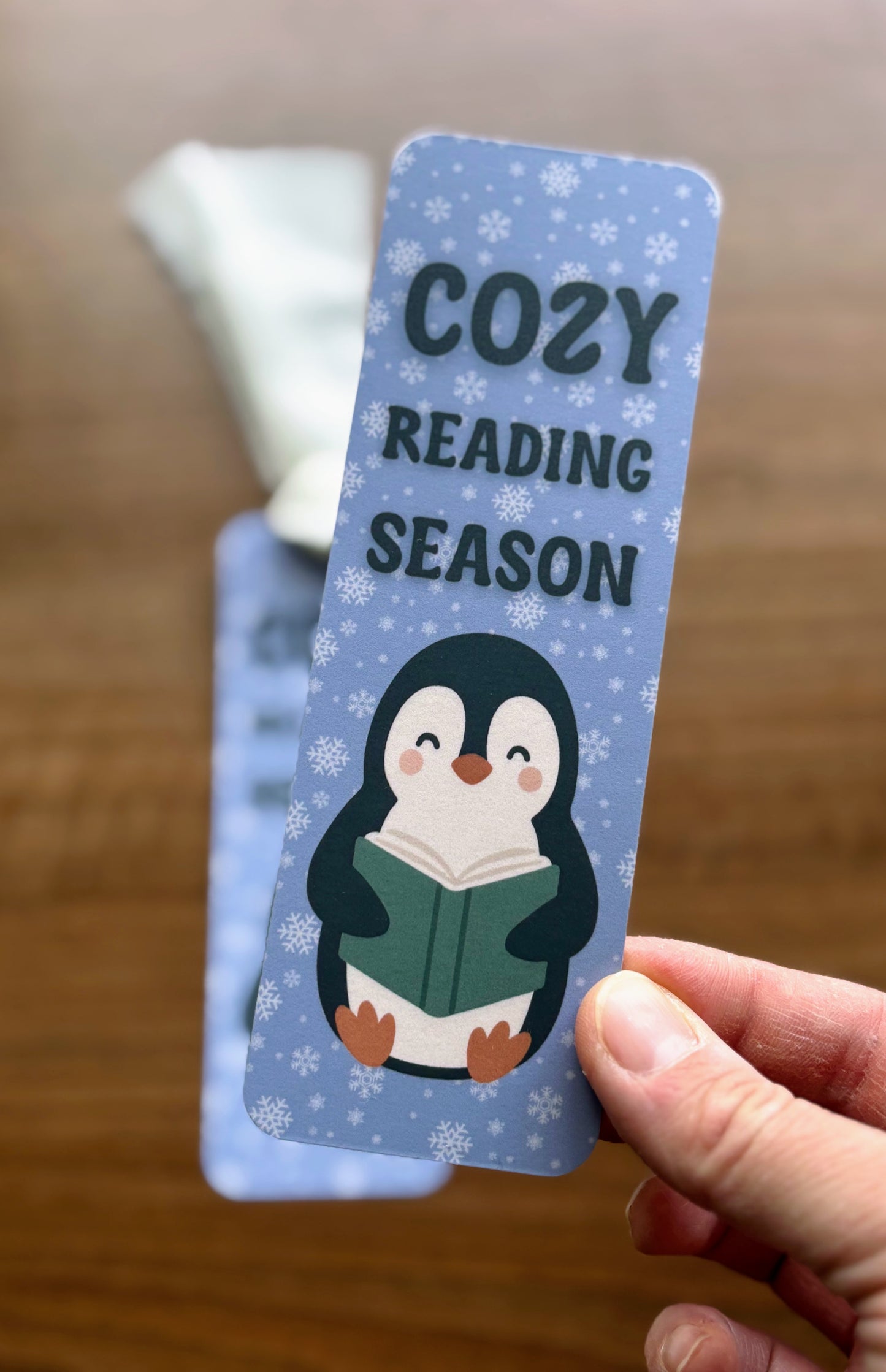 Cozy Reading Season Penguin Bookmark