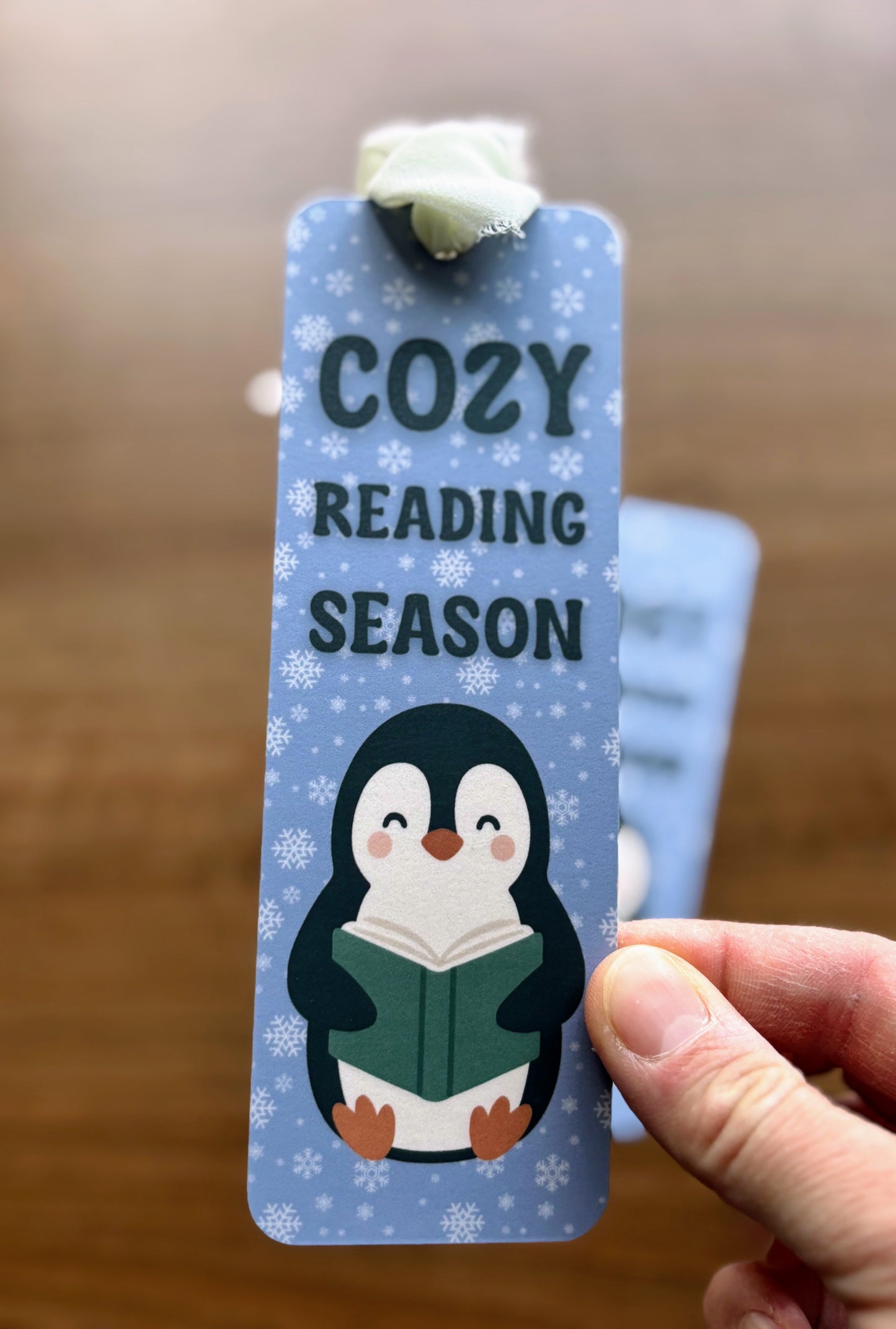 Cozy Reading Season Penguin Bookmark