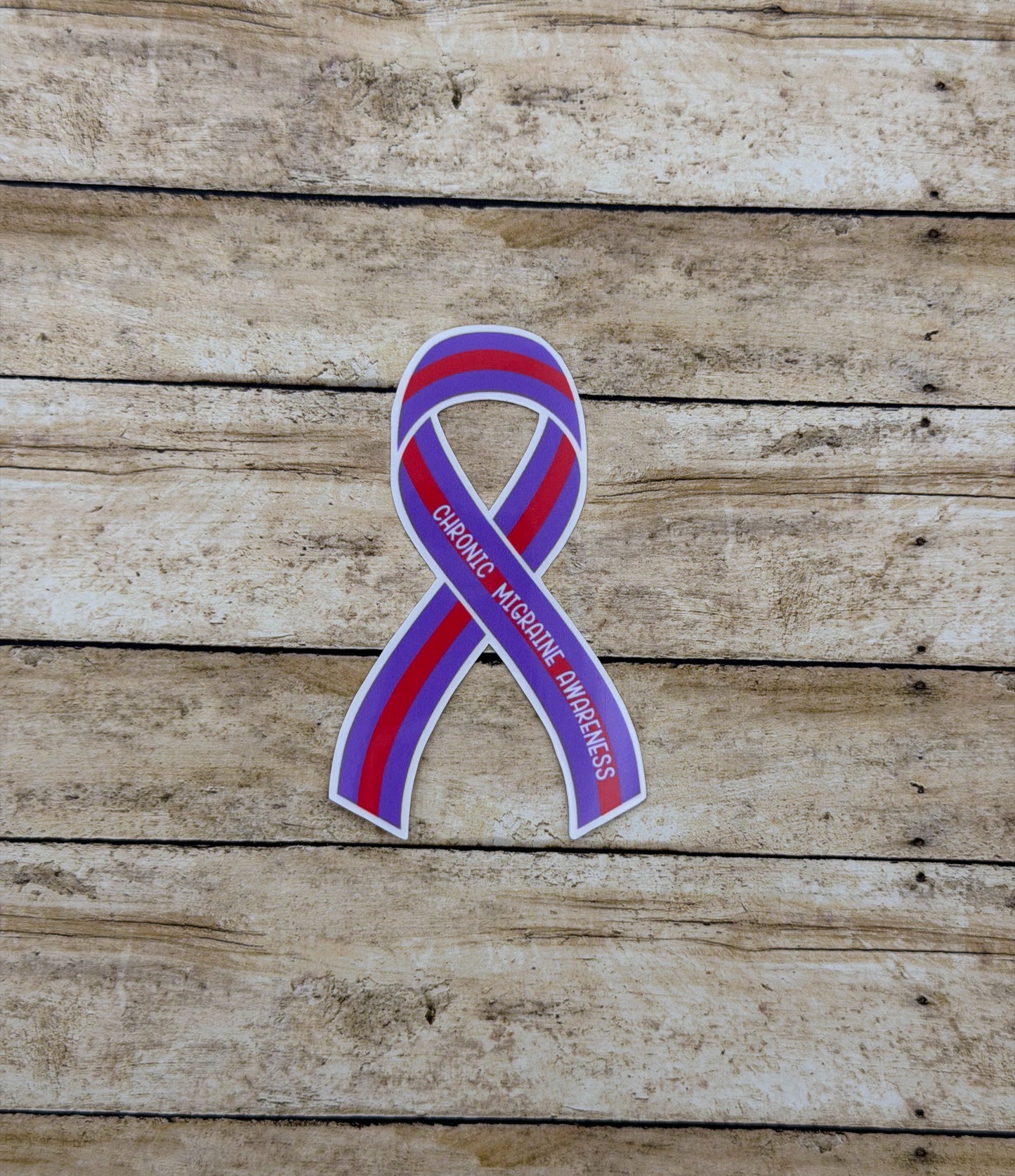 Chronic Migraine Awareness Ribbon Sticker or Magnet
