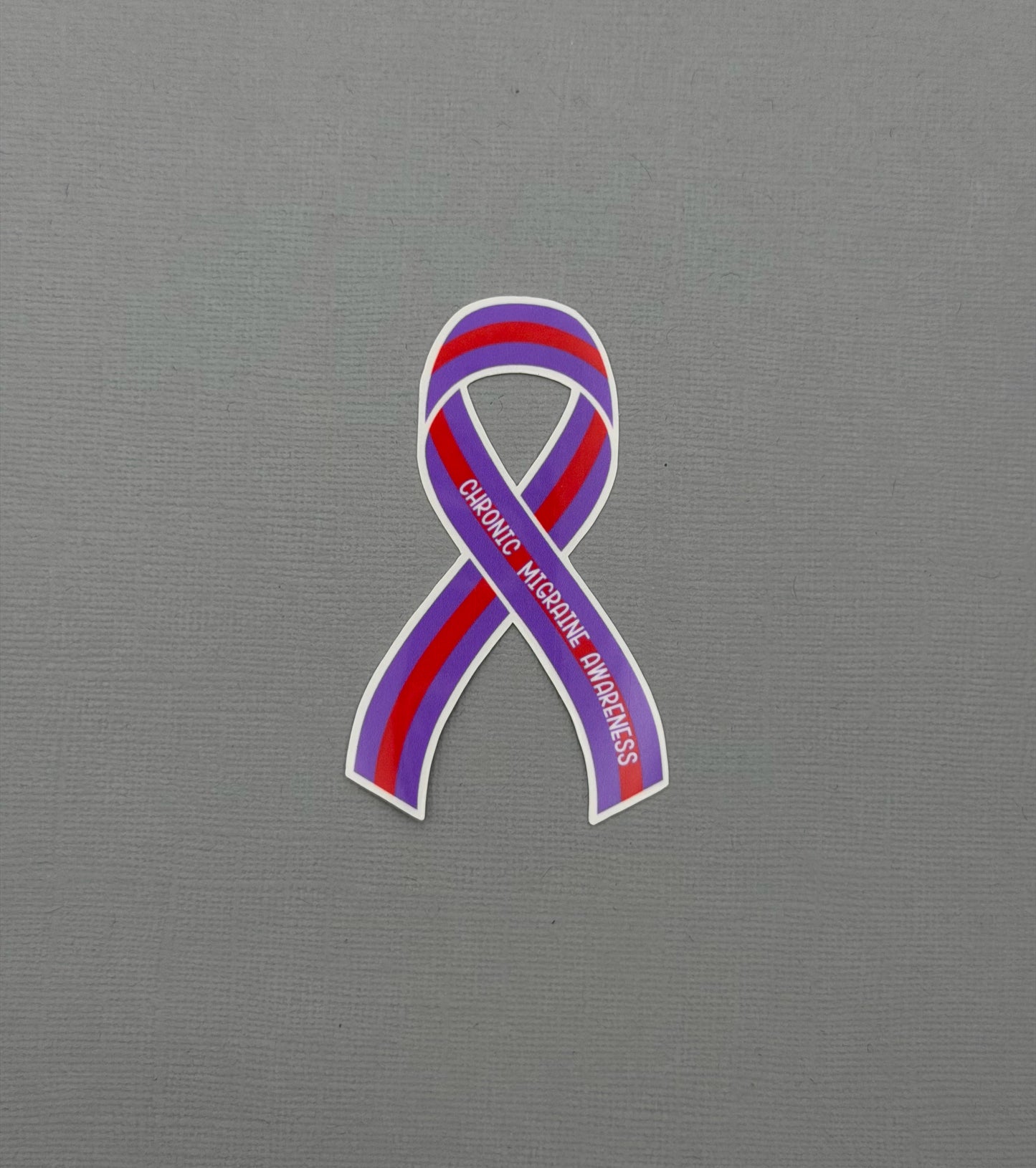 Chronic Migraine Awareness Ribbon Sticker or Magnet