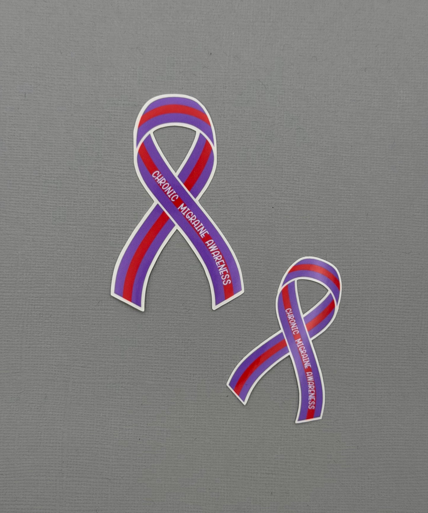 Chronic Migraine Awareness Ribbon Sticker or Magnet