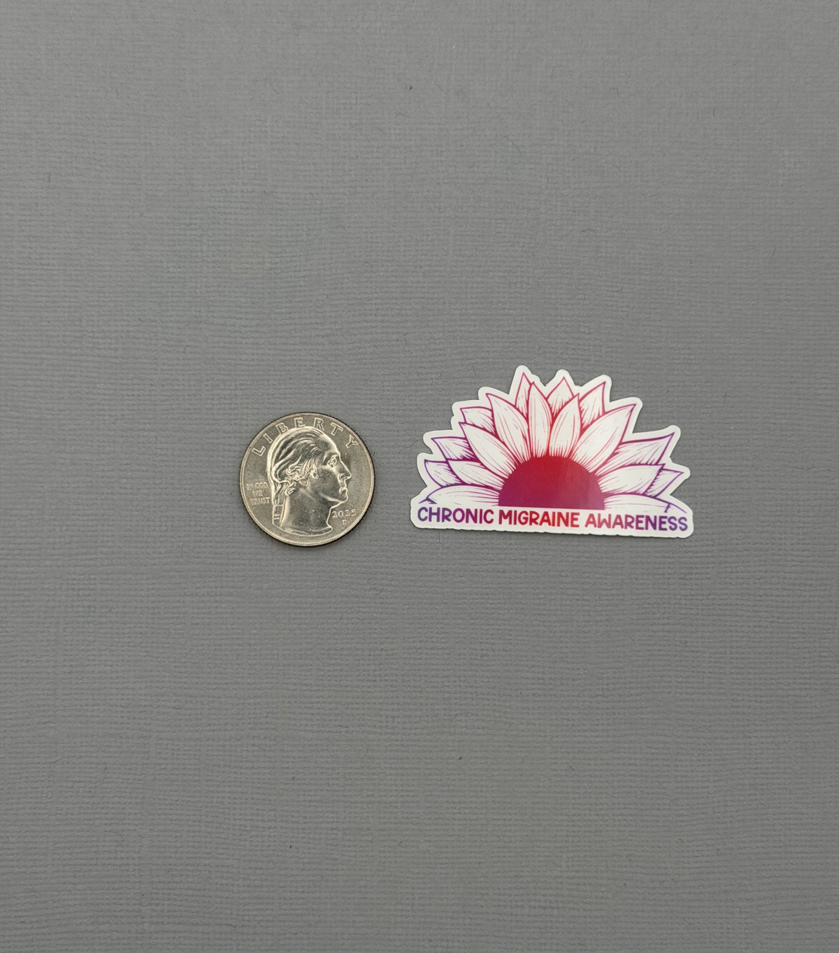 Chronic Migraine Awareness Sunflower Sticker or Magnet