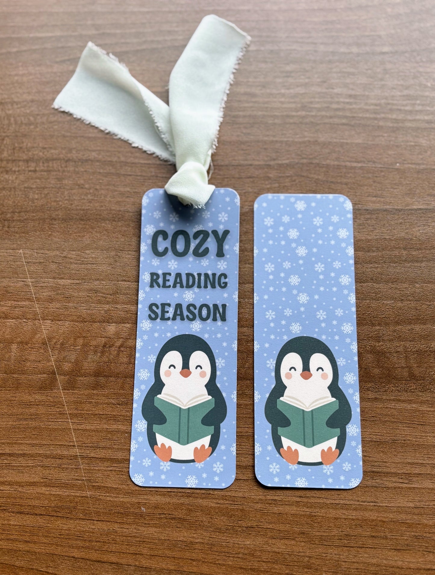 Cozy Reading Season Penguin Bookmark
