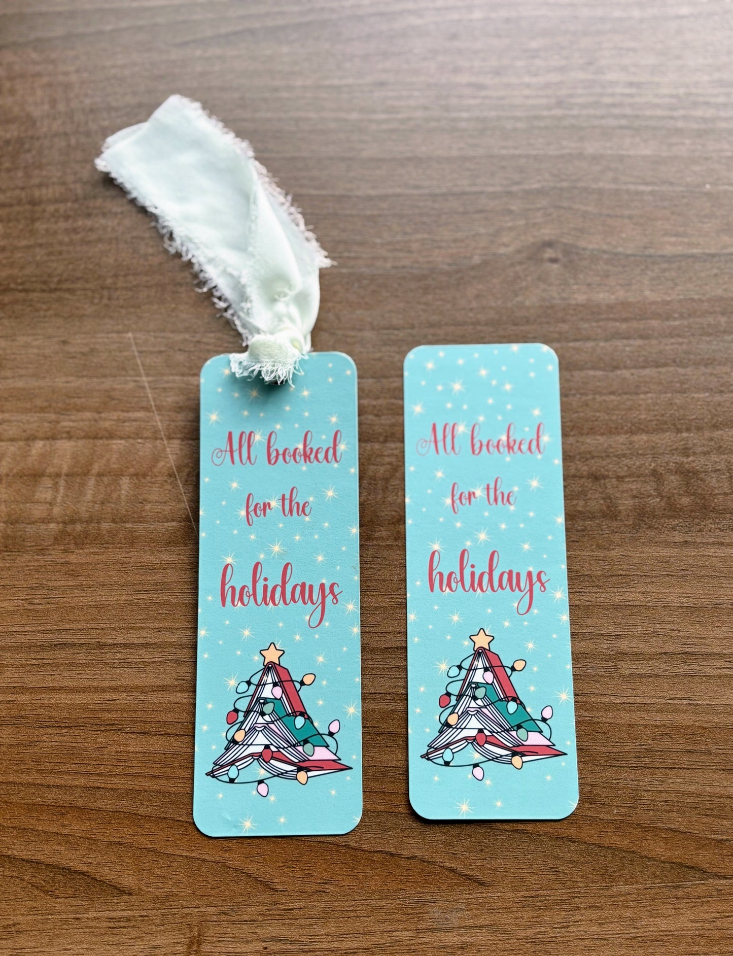 All Booked for the Holidays Bookmark