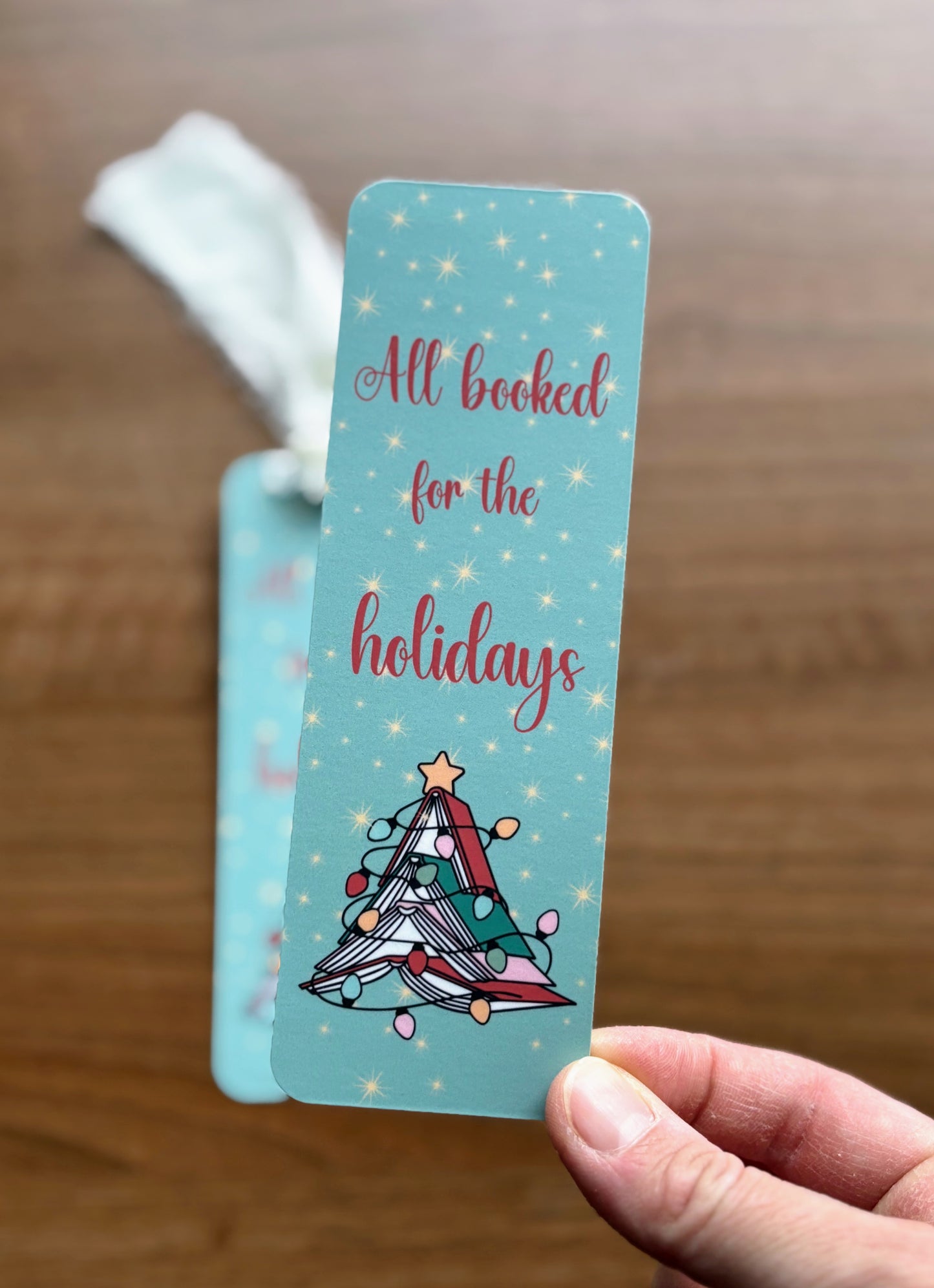 All Booked for the Holidays Bookmark