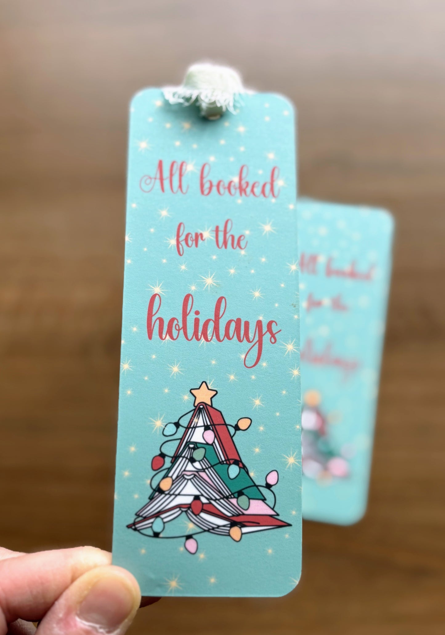 All Booked for the Holidays Bookmark