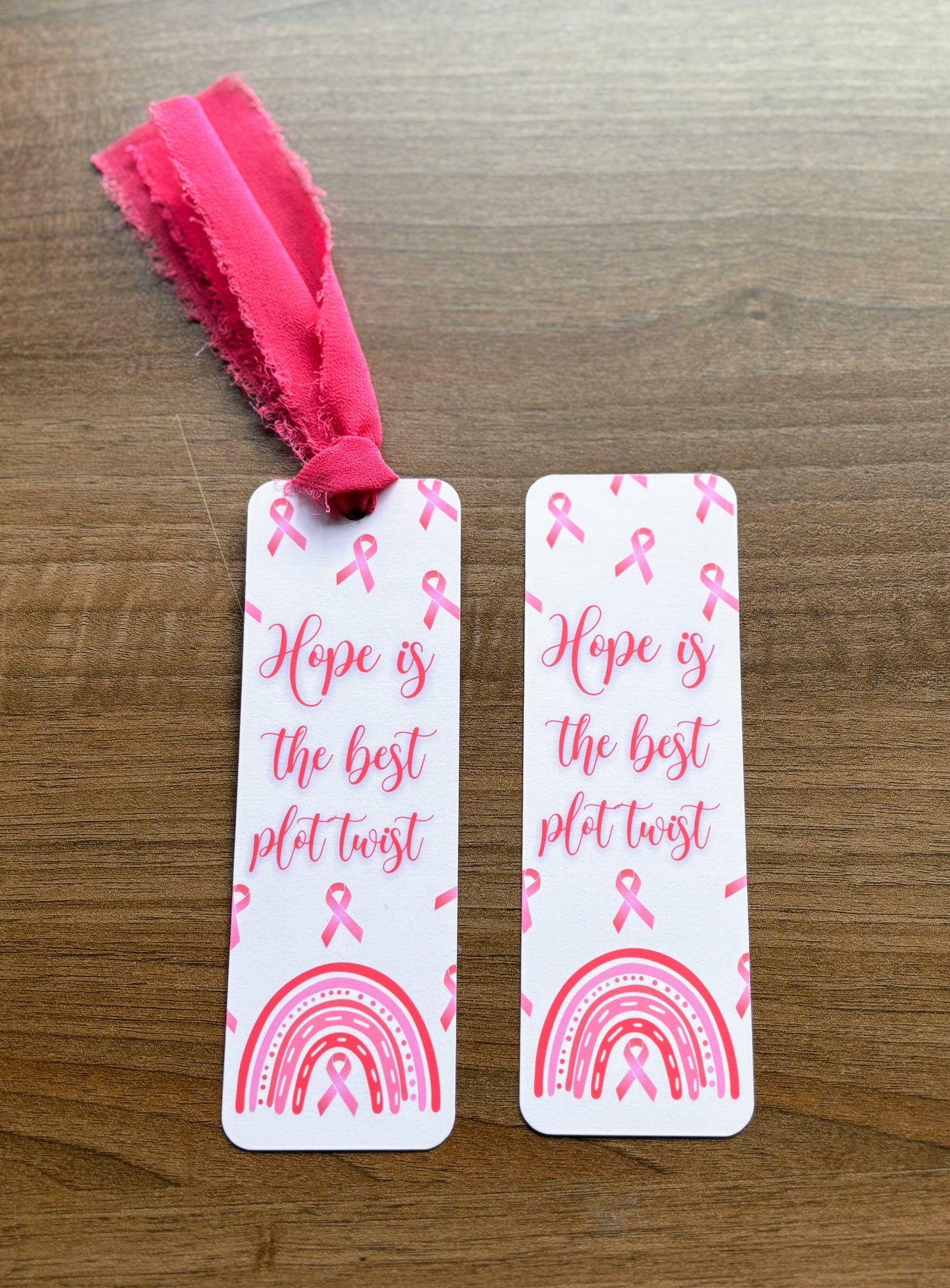 Hope is the Best Plot Twist Breast Cancer Awareness Bookmark