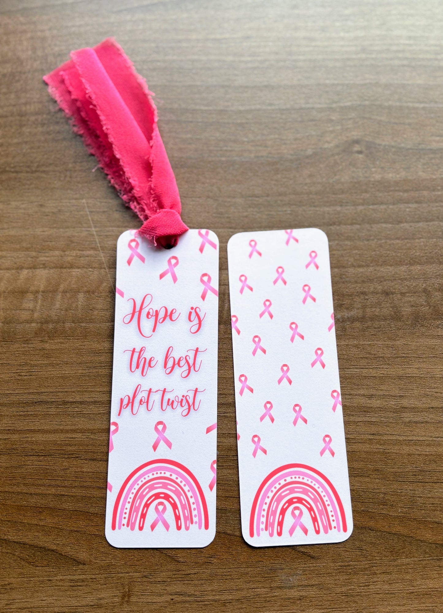 Hope is the Best Plot Twist Breast Cancer Awareness Bookmark