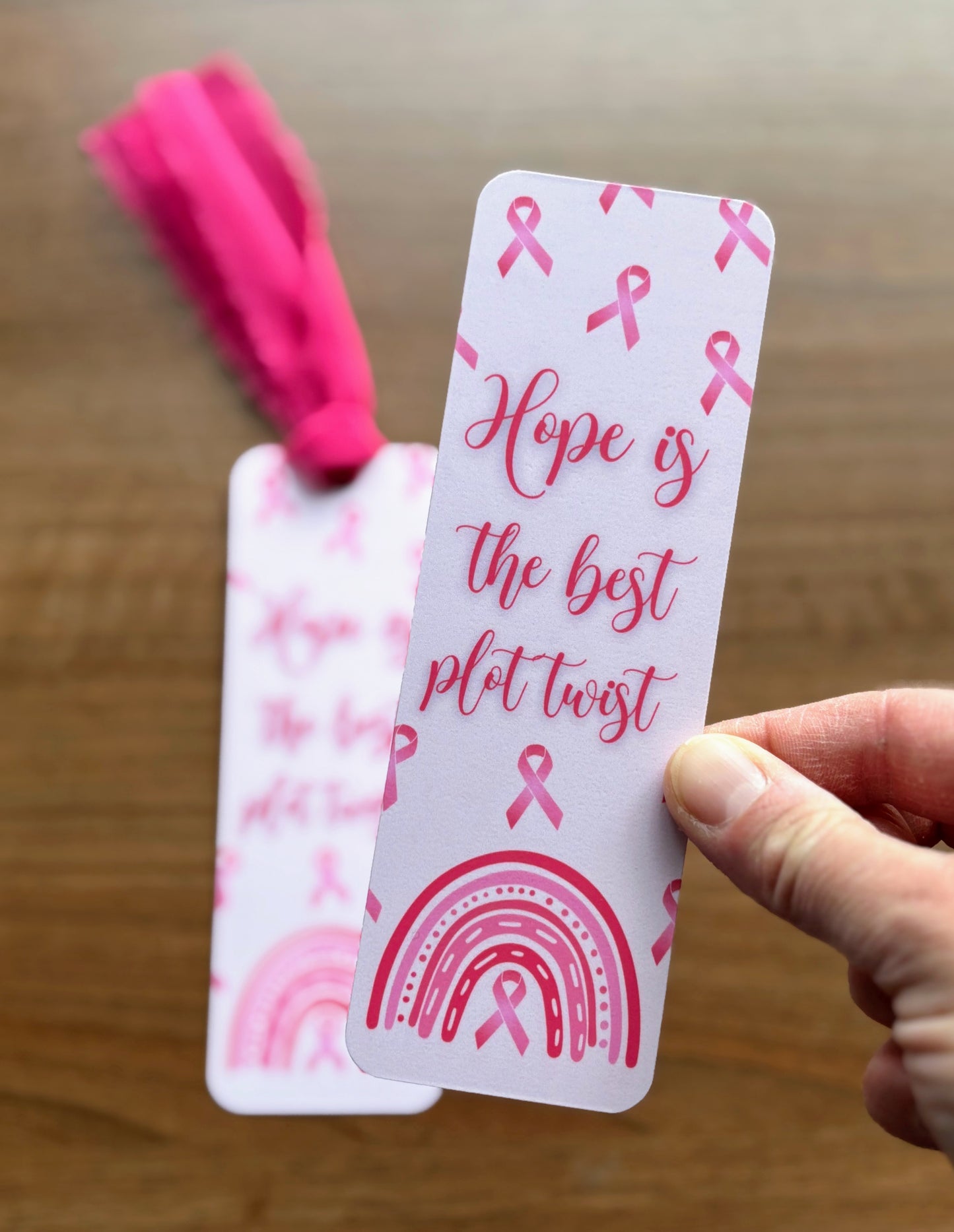 Hope is the Best Plot Twist Breast Cancer Awareness Bookmark