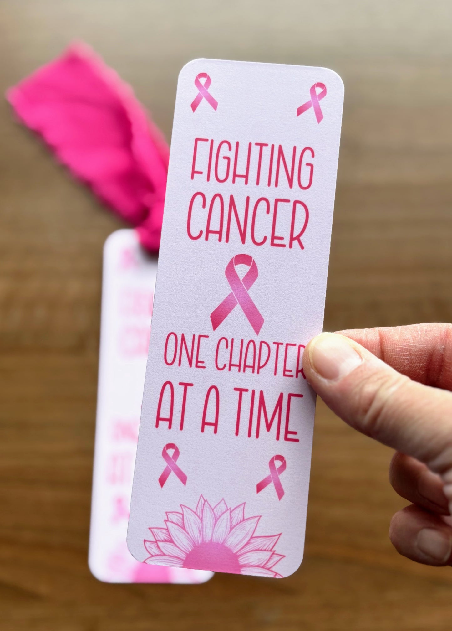 Fighting Cancer One Chapter at a Time Breast Cancer Awareness Bookmark
