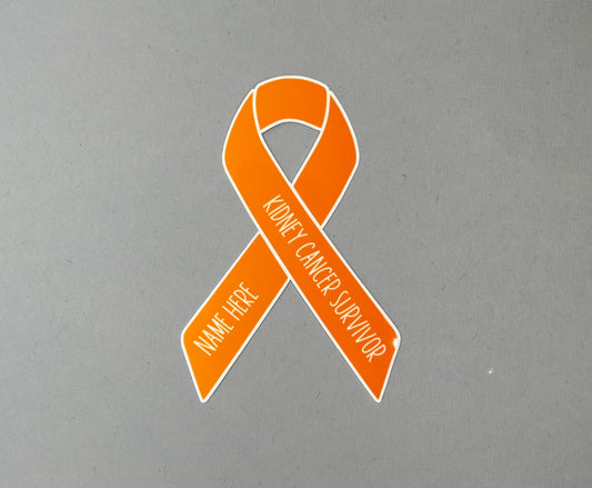 Kidney Cancer Survivor Custom Ribbon Sticker