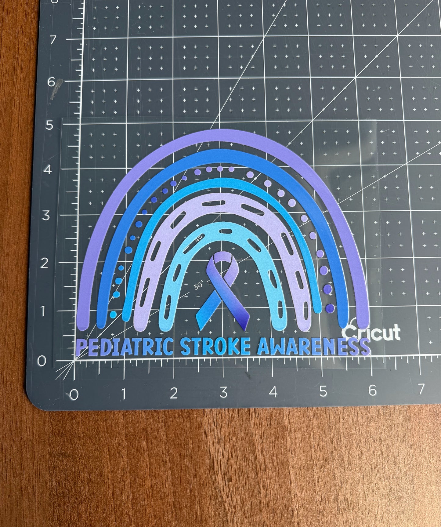 Pediatric Stroke Awareness Rainbow Car Decal