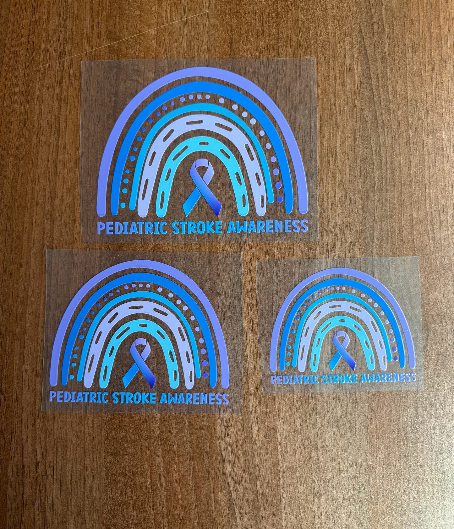 Pediatric Stroke Awareness Rainbow Car Decal