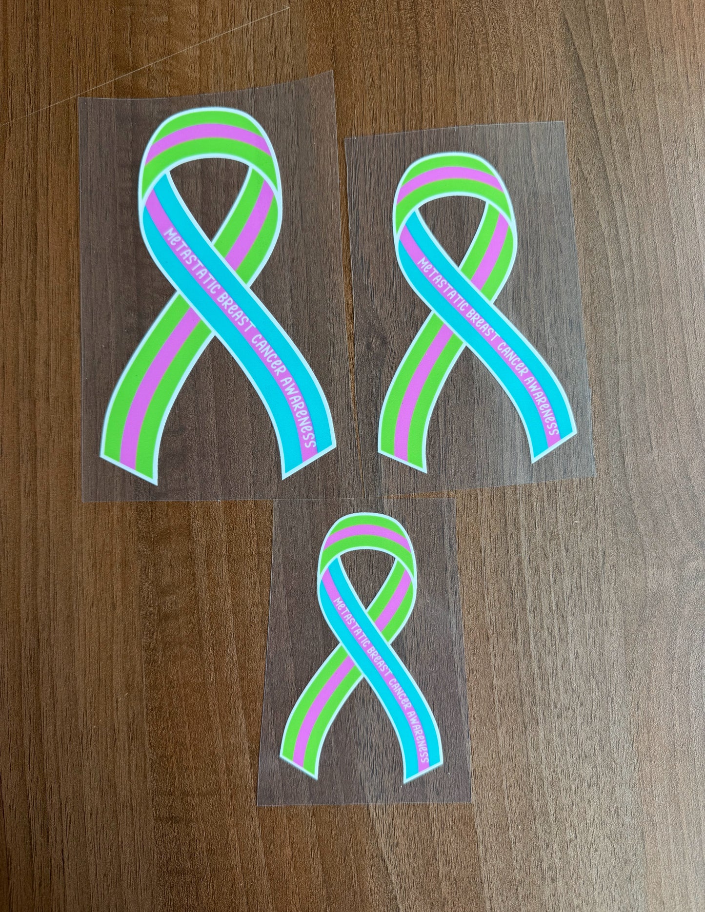 Metastatic Breast Cancer Warrior Ribbon Car Decal