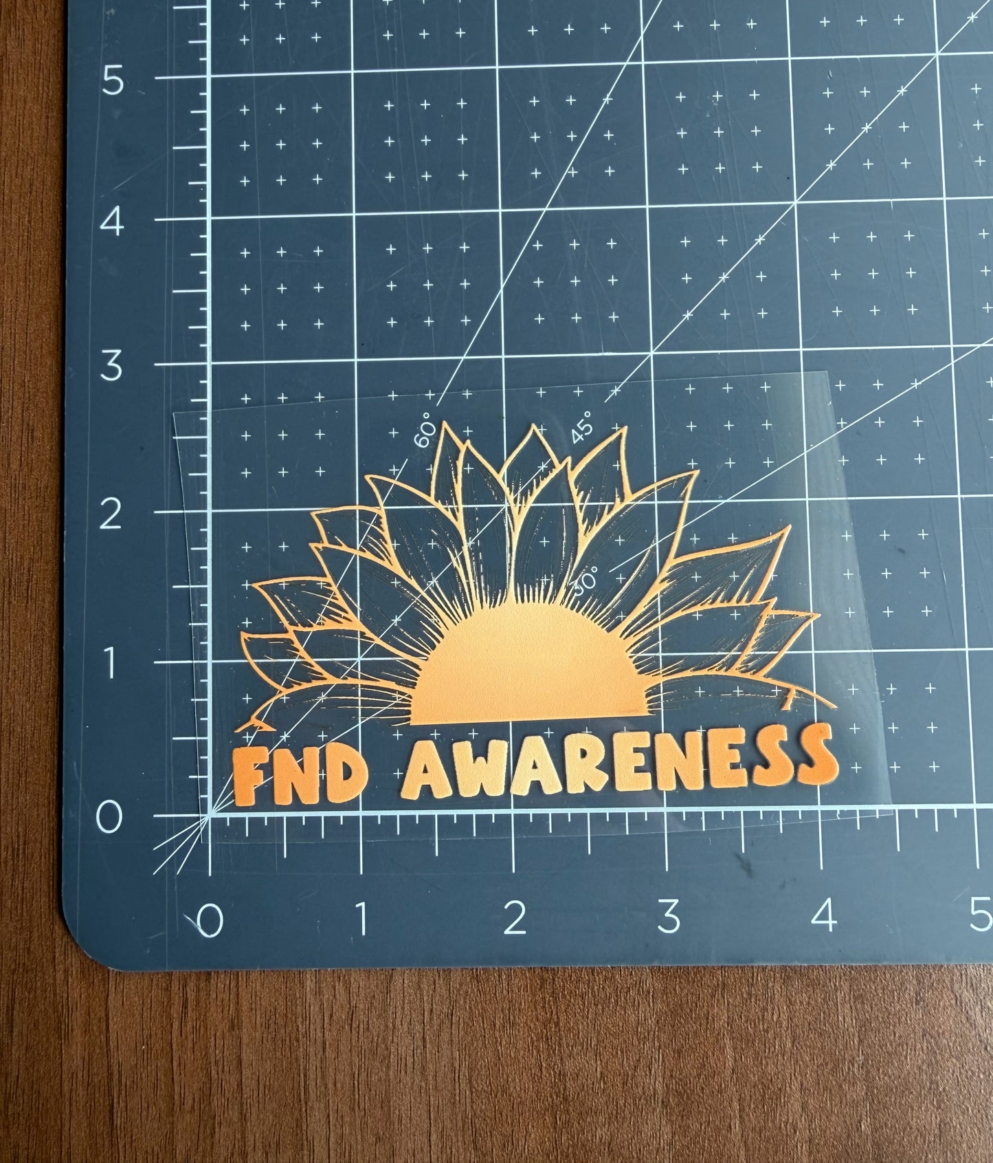 FND Awareness Sunflower Car Decal | Functional Neurological Disorder