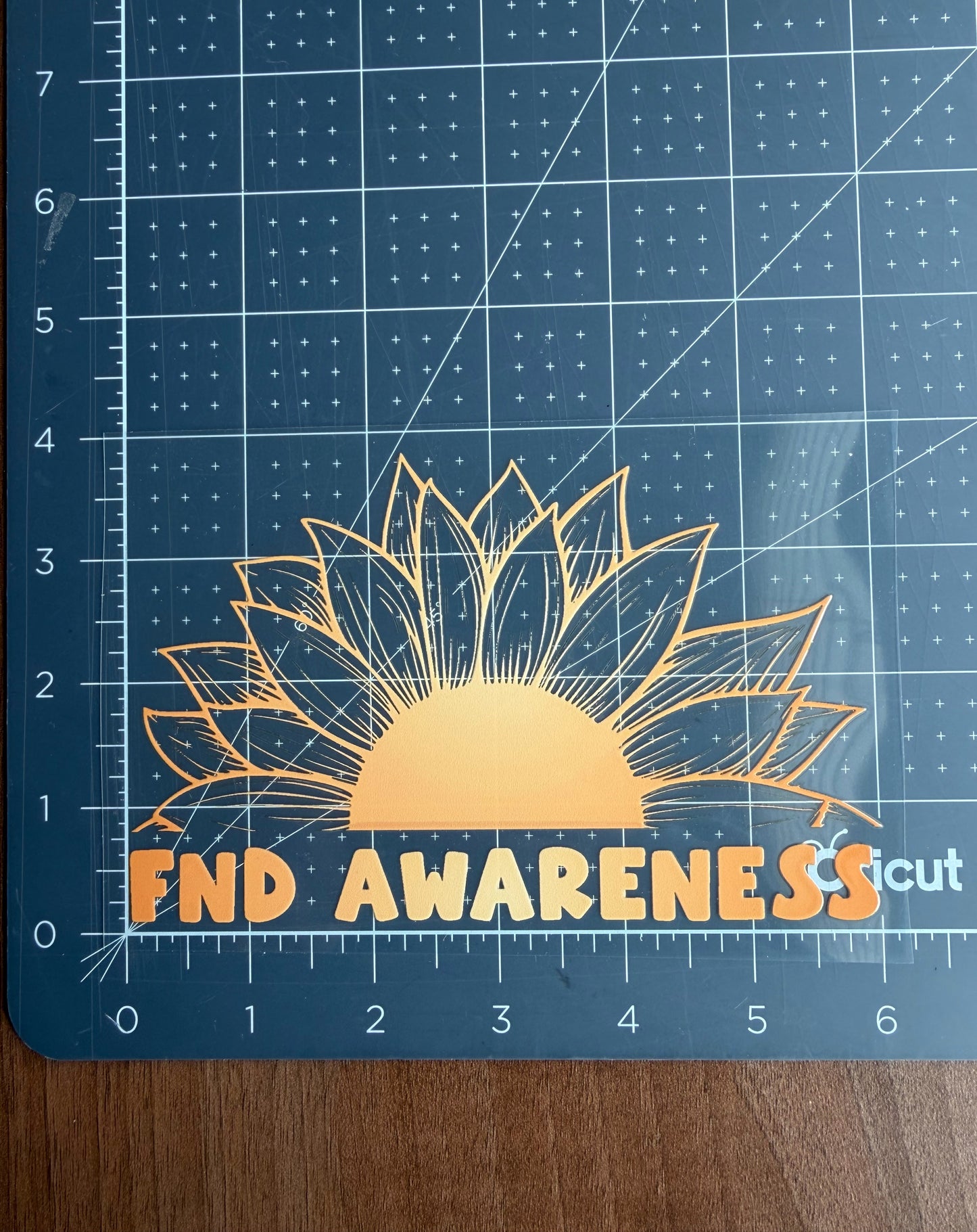 FND Awareness Sunflower Car Decal | Functional Neurological Disorder