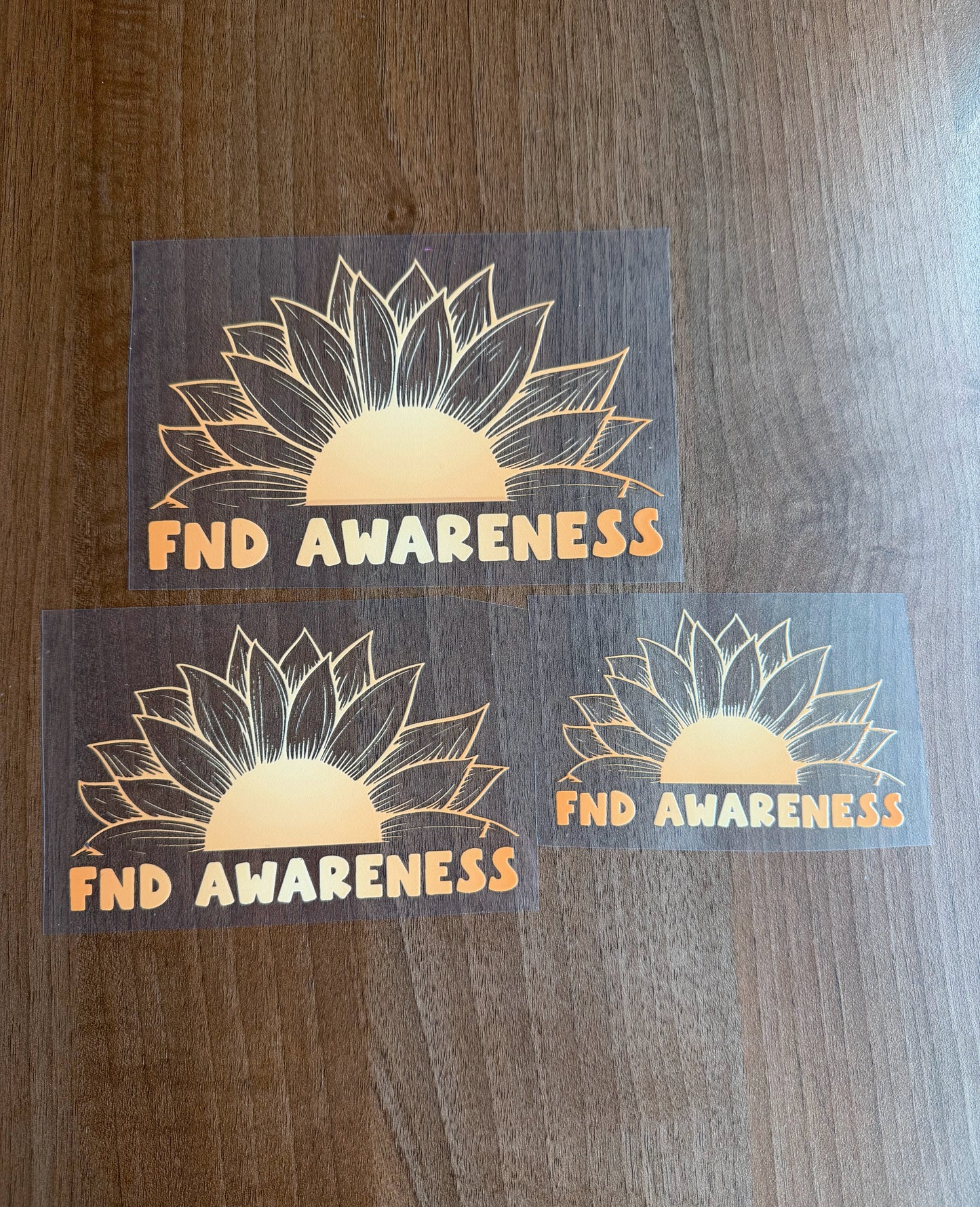 FND Awareness Sunflower Car Decal | Functional Neurological Disorder