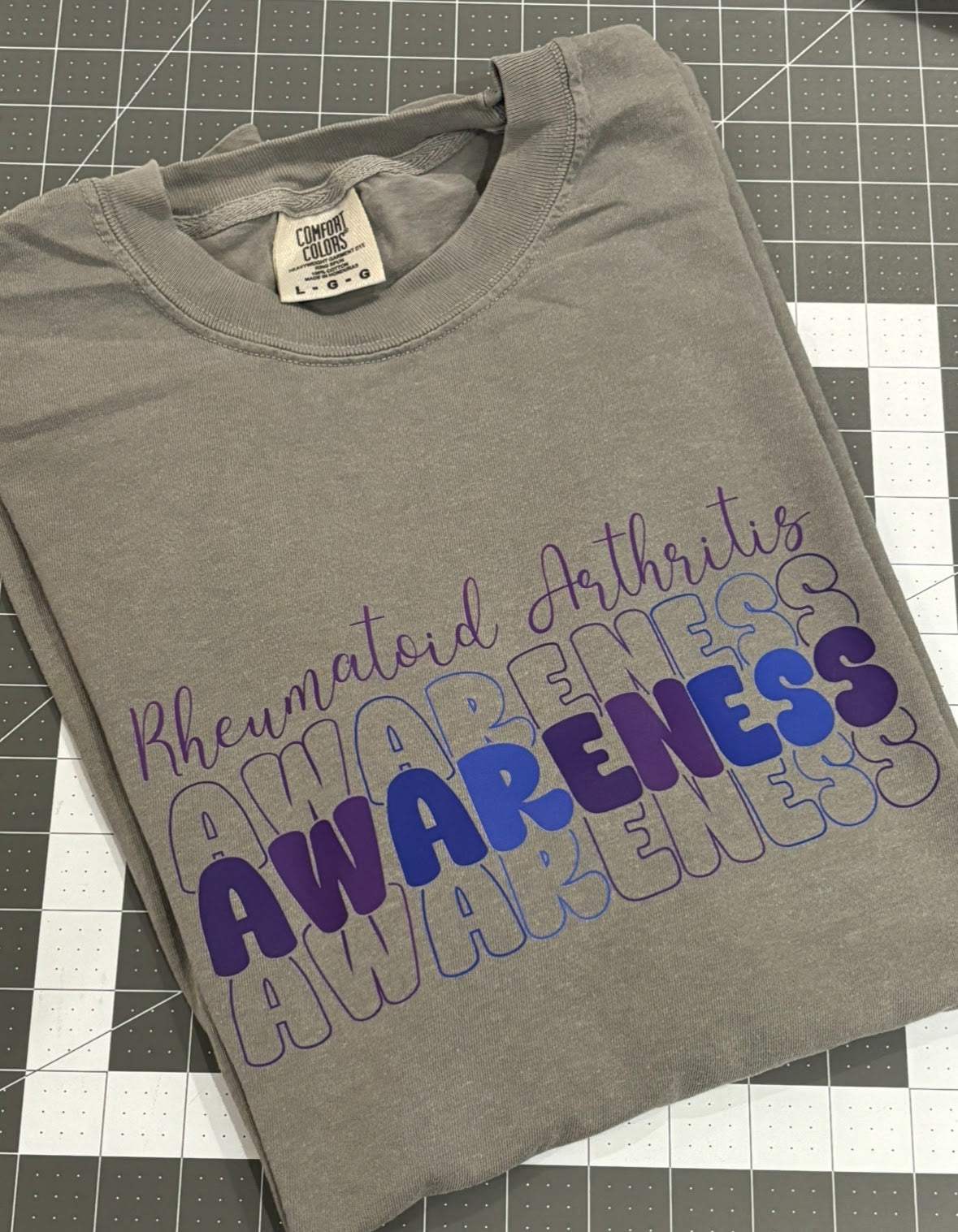 Rheumatoid Arthritis Awareness Grey T-Shirt