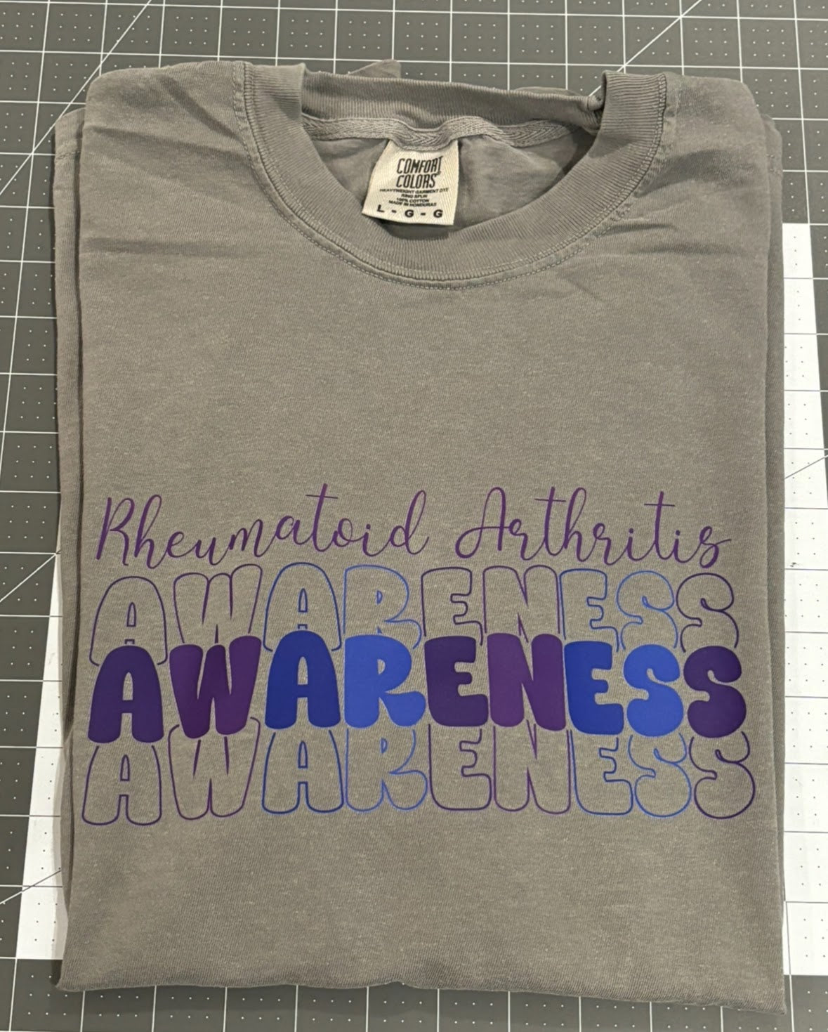 Rheumatoid Arthritis Awareness Grey T-Shirt