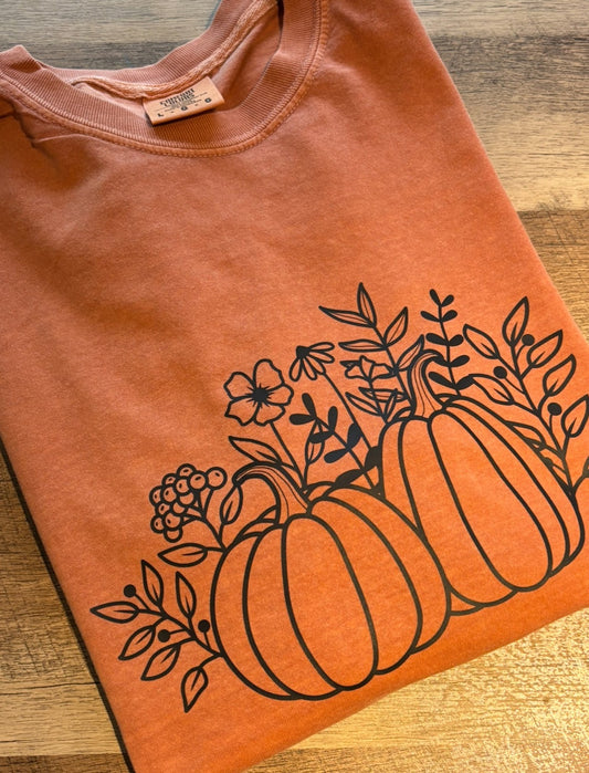 Pumpkins & Wildflowers Long Sleeve T Shirt