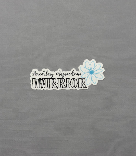 Hereditary Angioedema Warrior Flower Sticker or Magnet