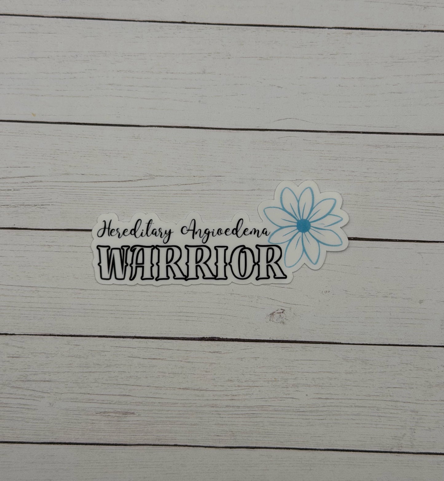 Hereditary Angioedema Warrior Flower Sticker or Magnet